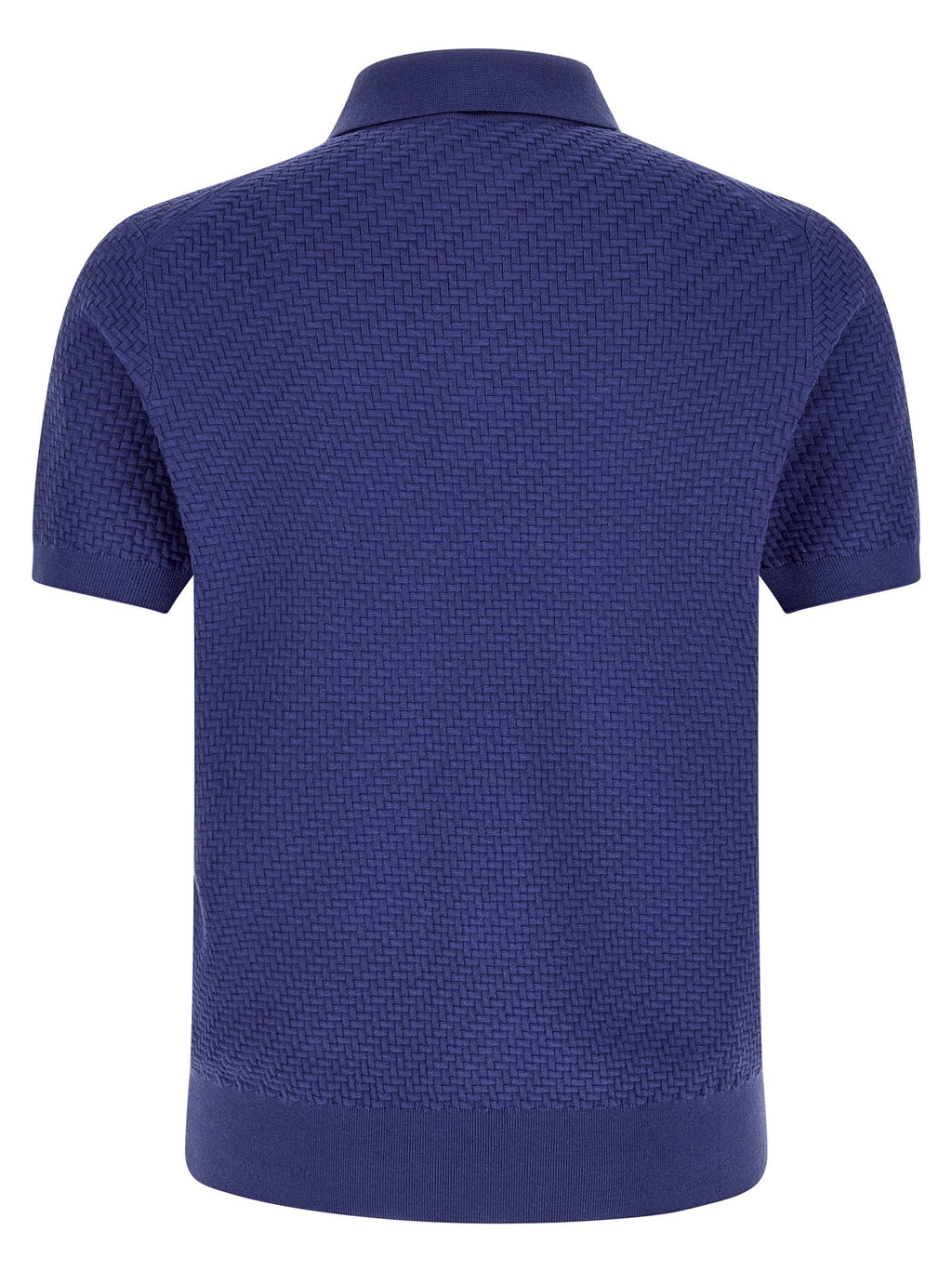 Blue Cotton Polo Shirt