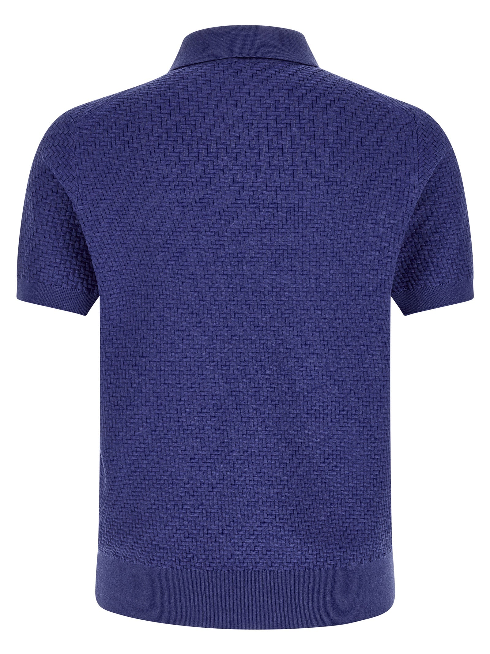 Blue Cotton Polo Shirt