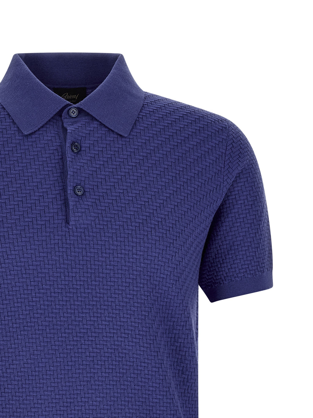Blue Cotton Polo Shirt