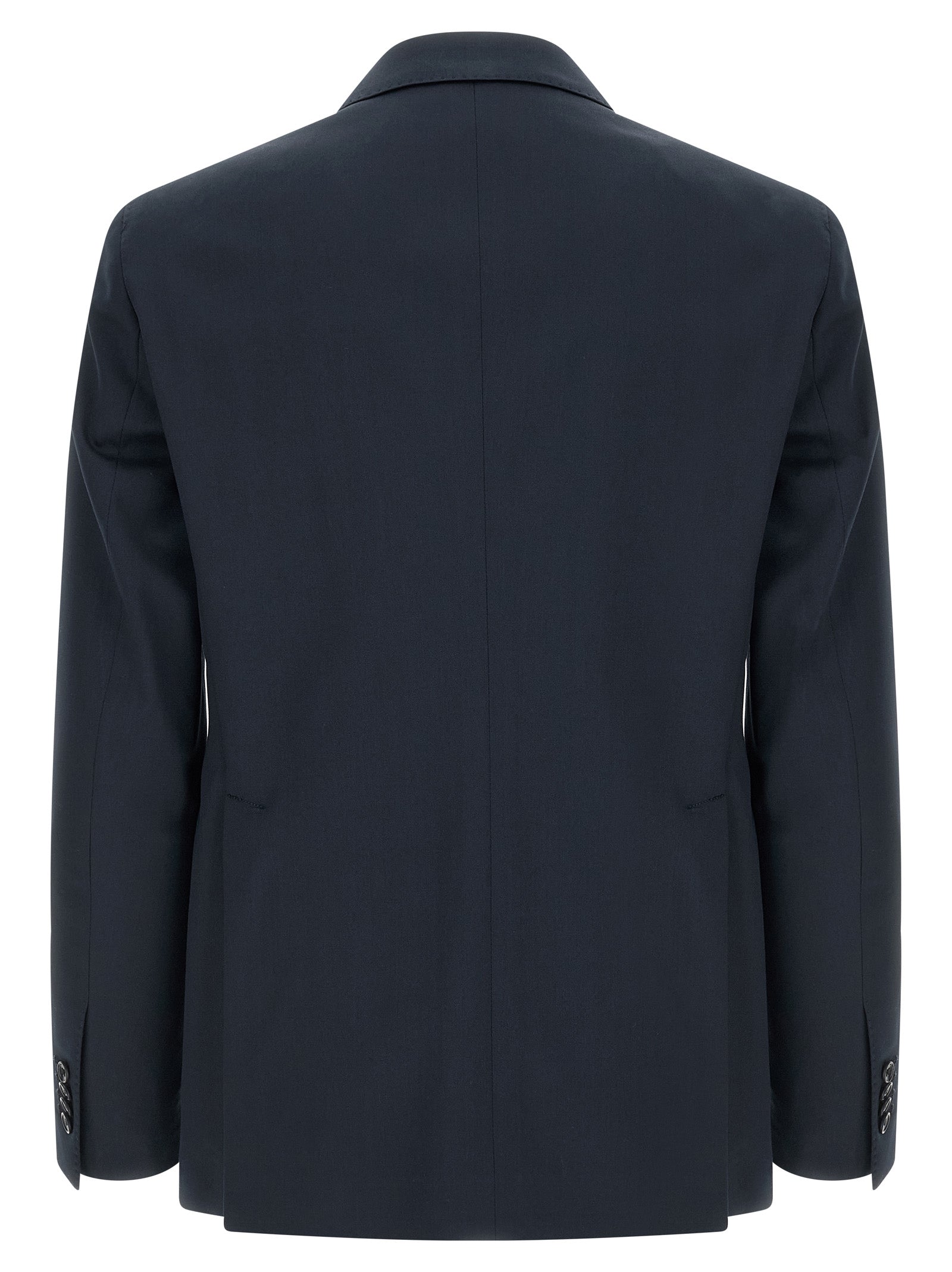 Blue Virgin Wool Two-Piece Suit