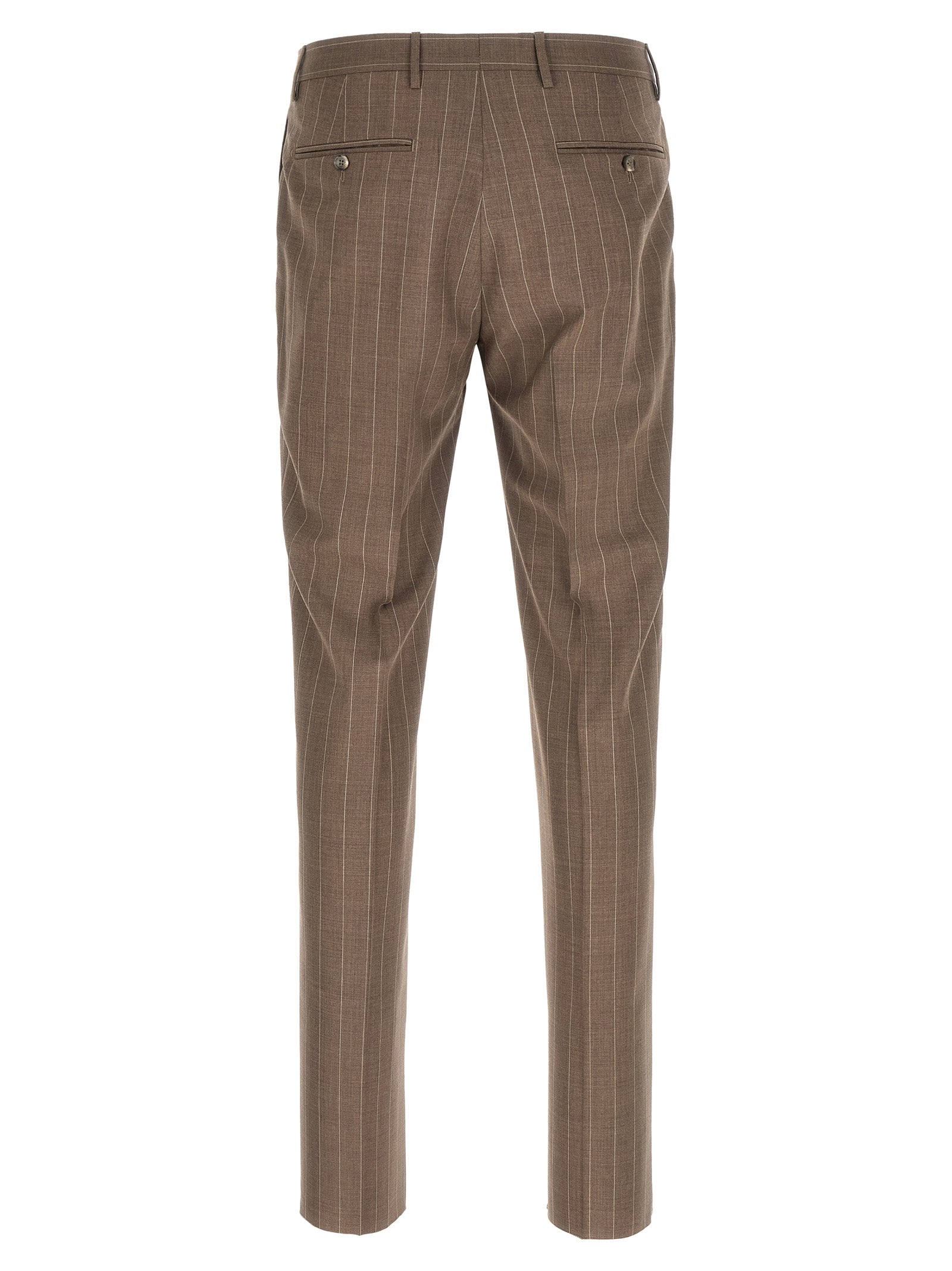 Brown Virgin Wool Two-Piece Suit