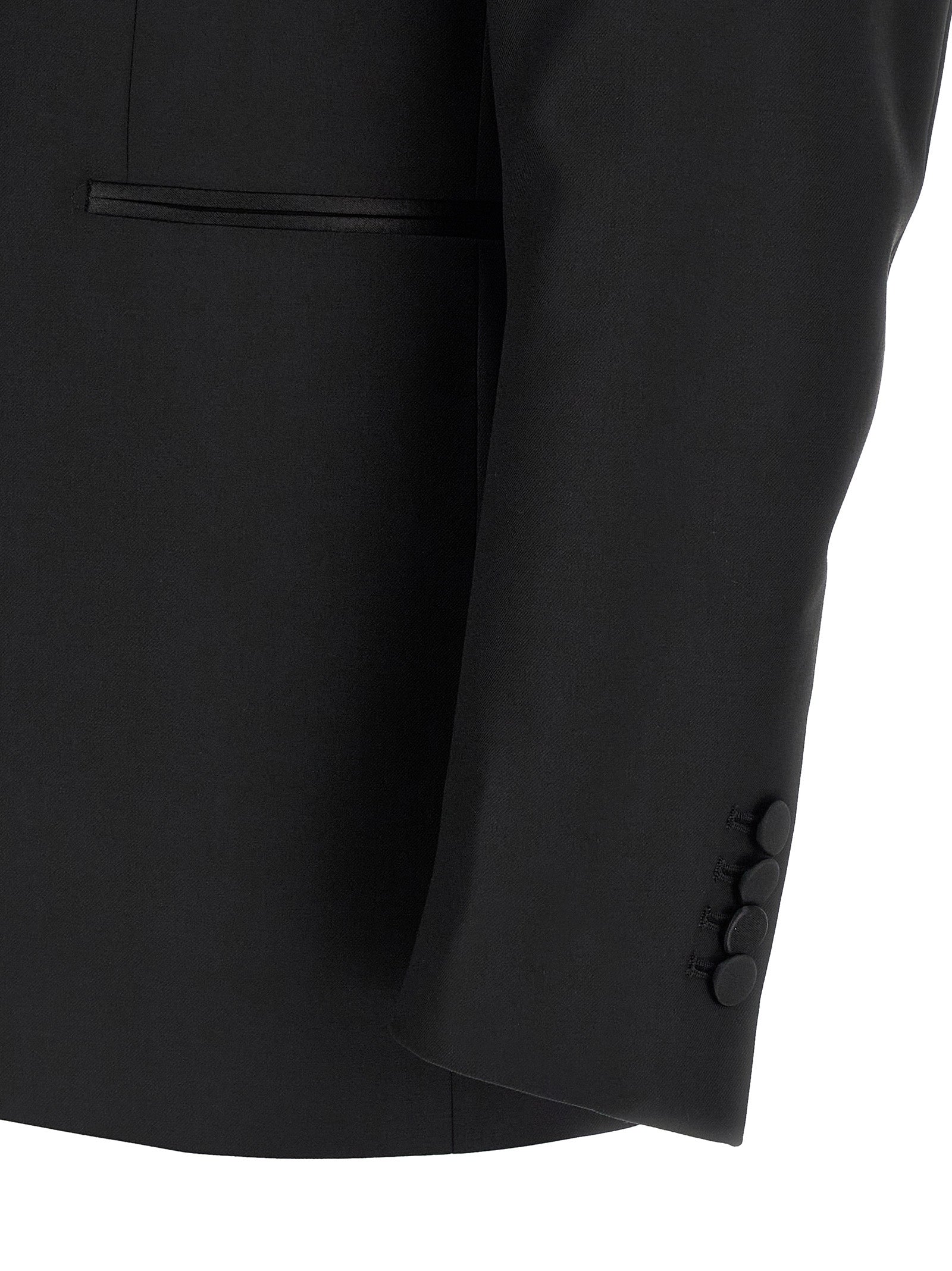 Black Virgin Wool Two-Piece Suit