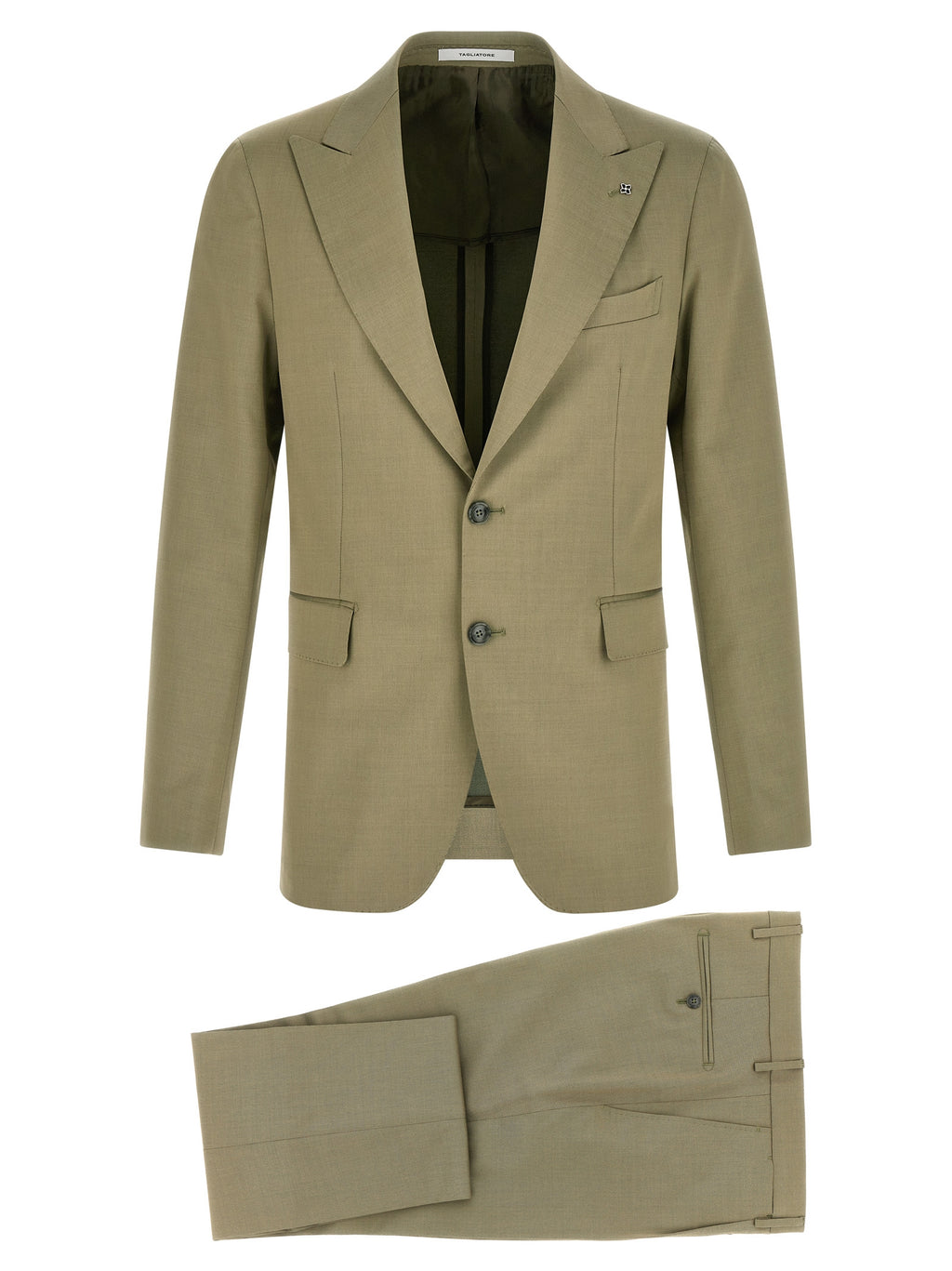 Bicolor Virgin Wool Two-Piece Suit
