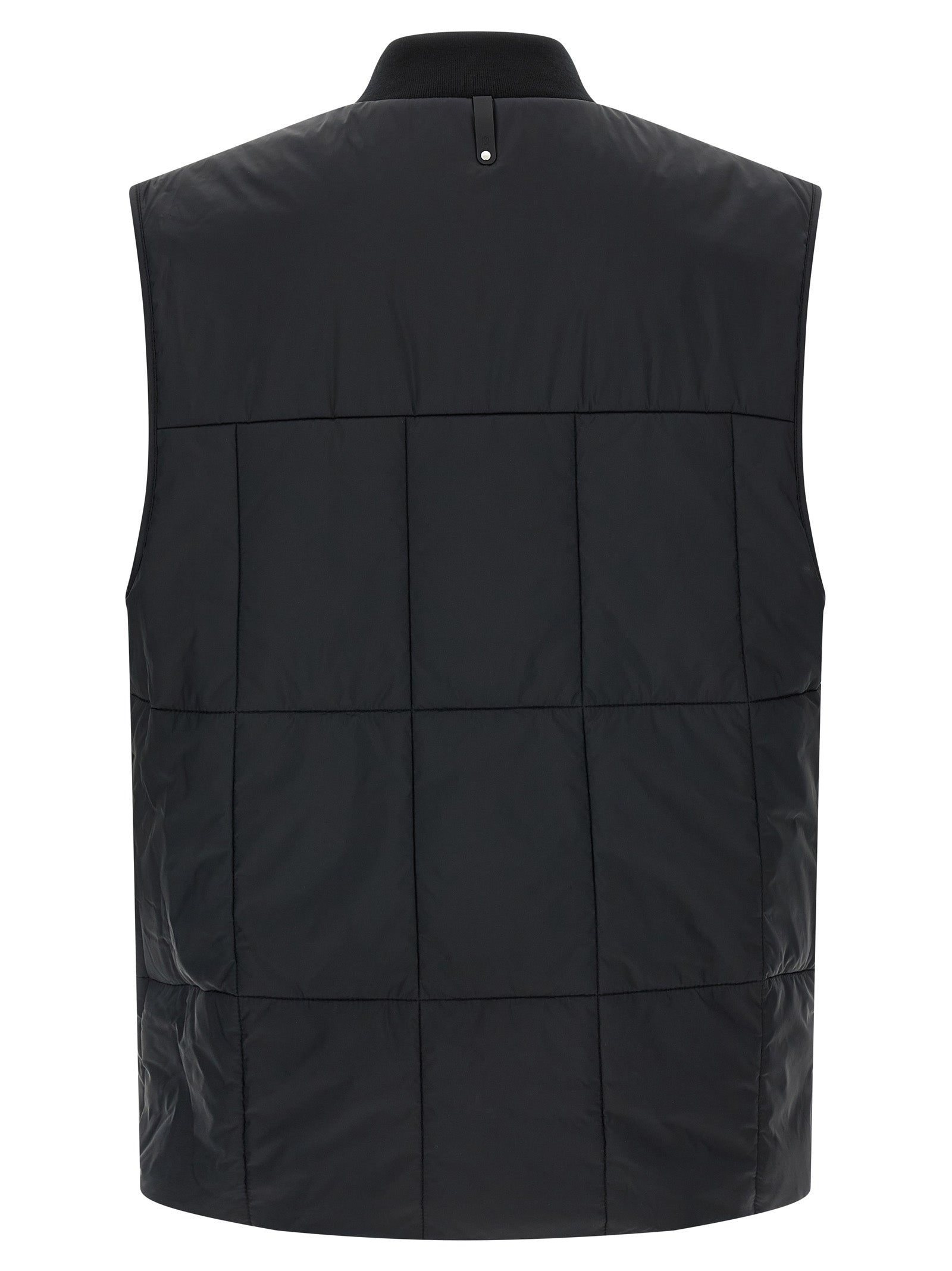 Black Nylon Sleeveless Jacket