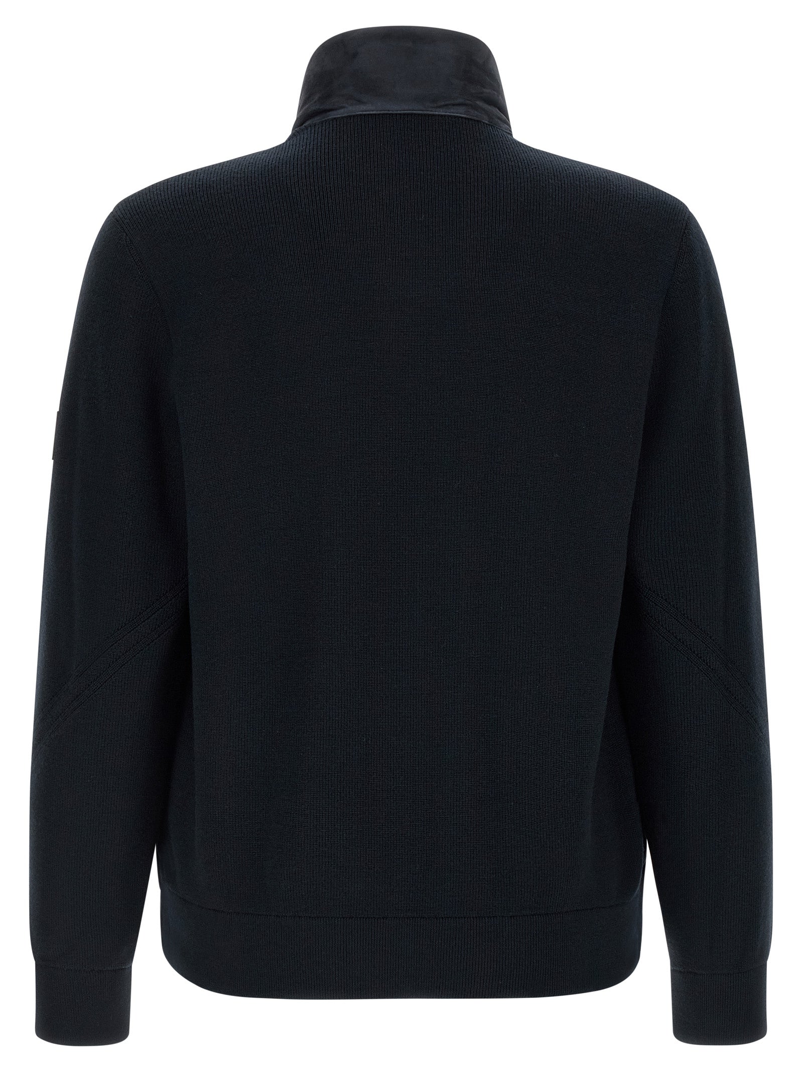 Blue Virgin Wool Full-Length Jacket