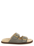 Gray Calfskin Slides