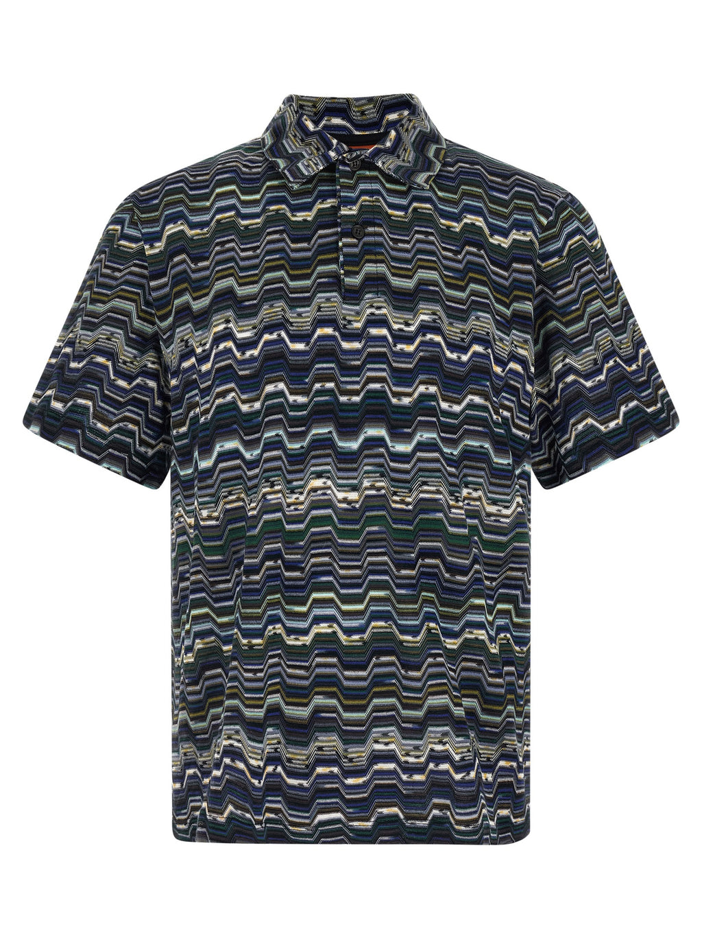 Blue Cotton Polo Shirt