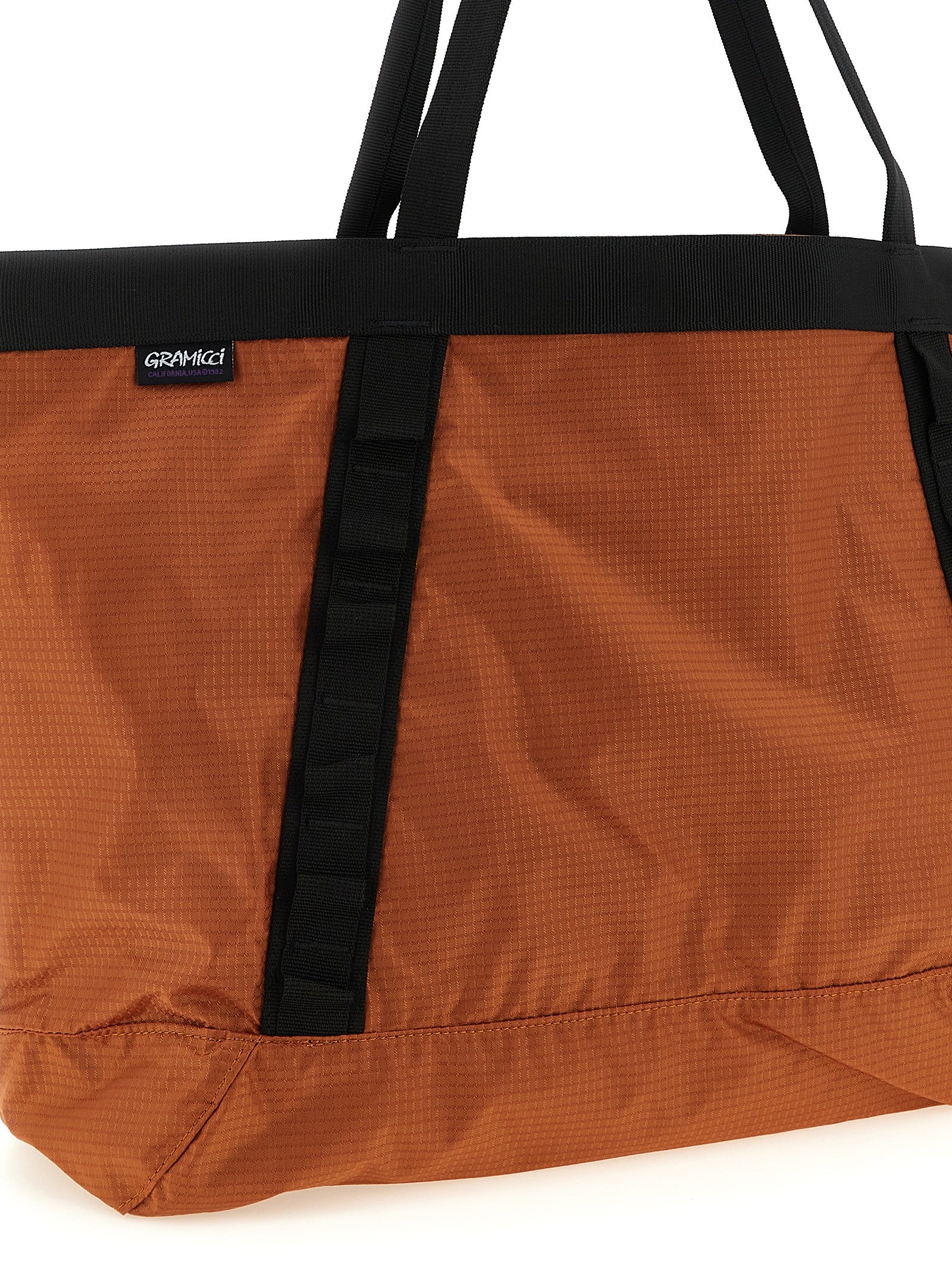 Orange Nylon Tote Bag