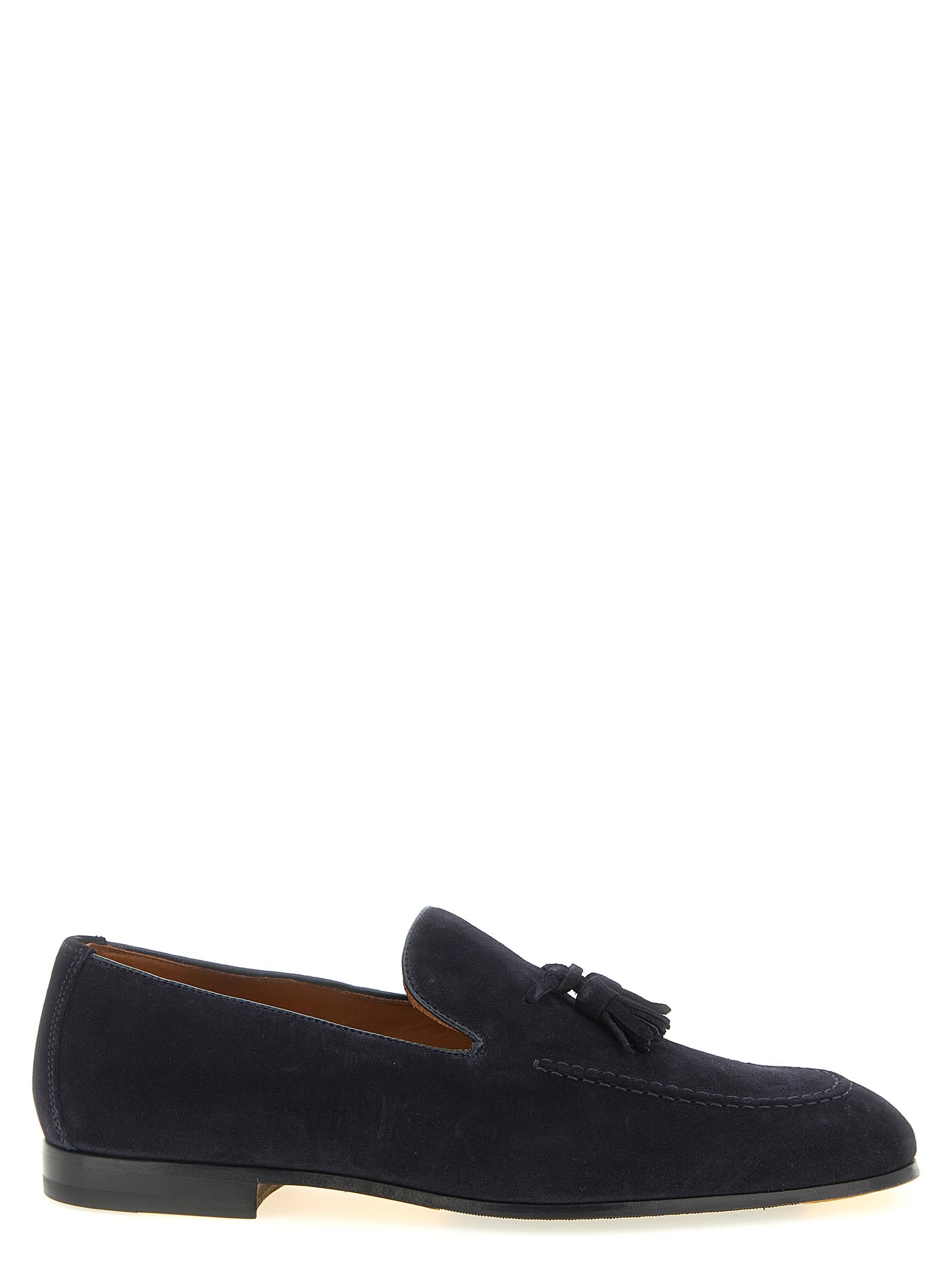 Blue Calfskin Slip-On Loafers