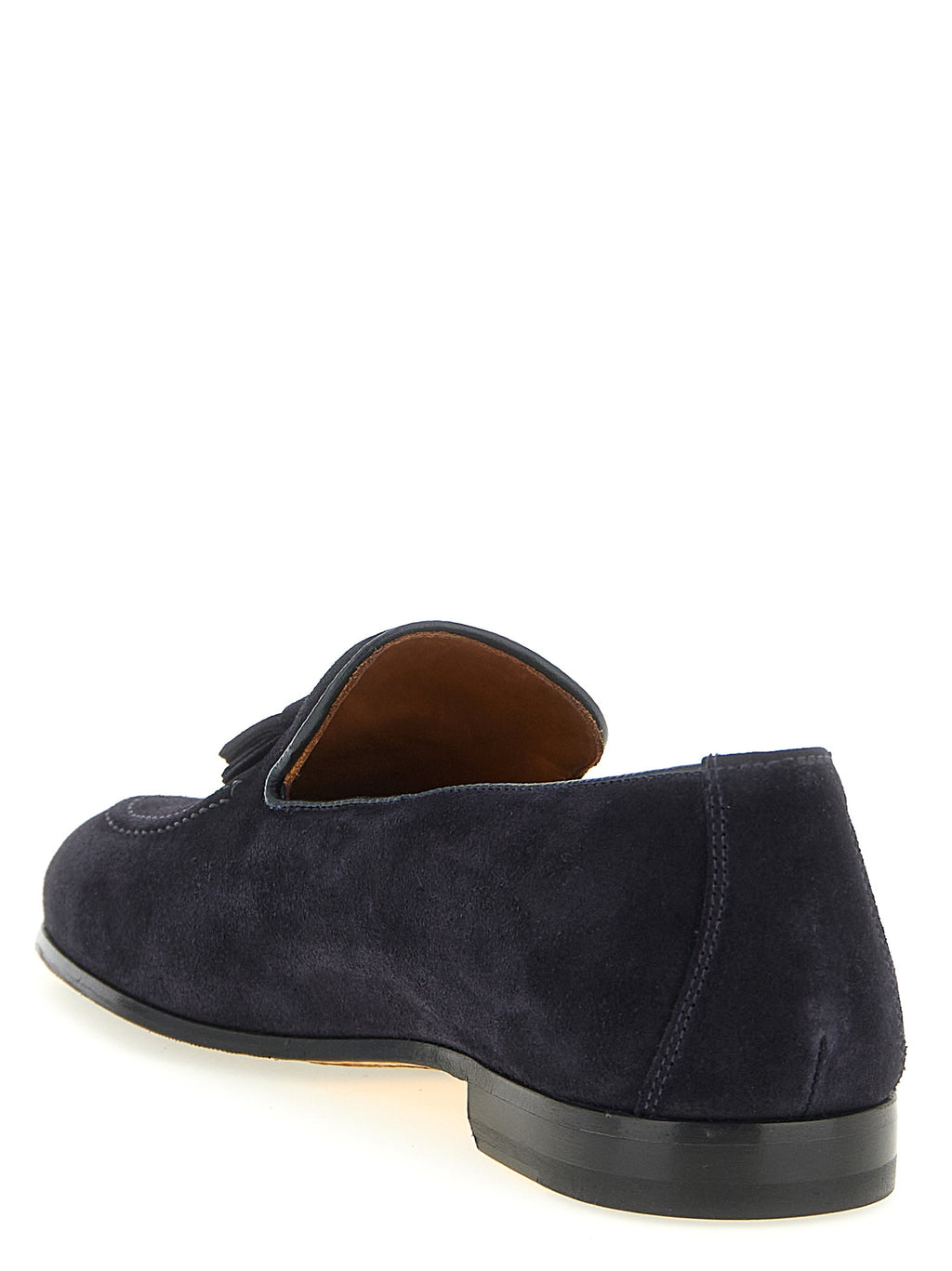Blue Calfskin Slip-On Loafers