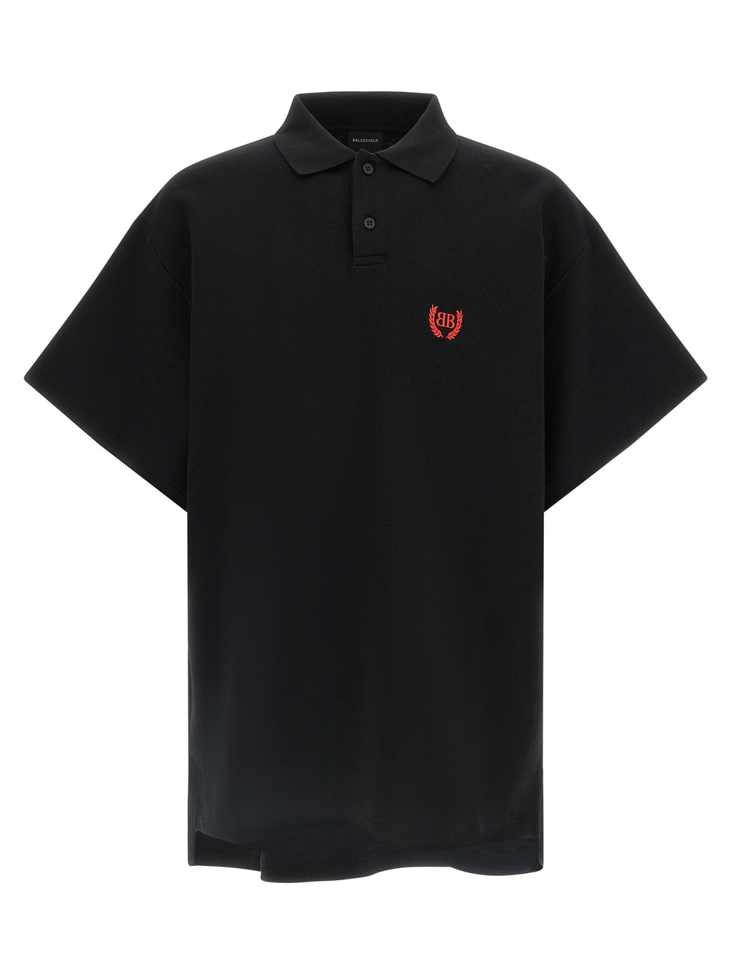 Black Cotton Polo Shirt