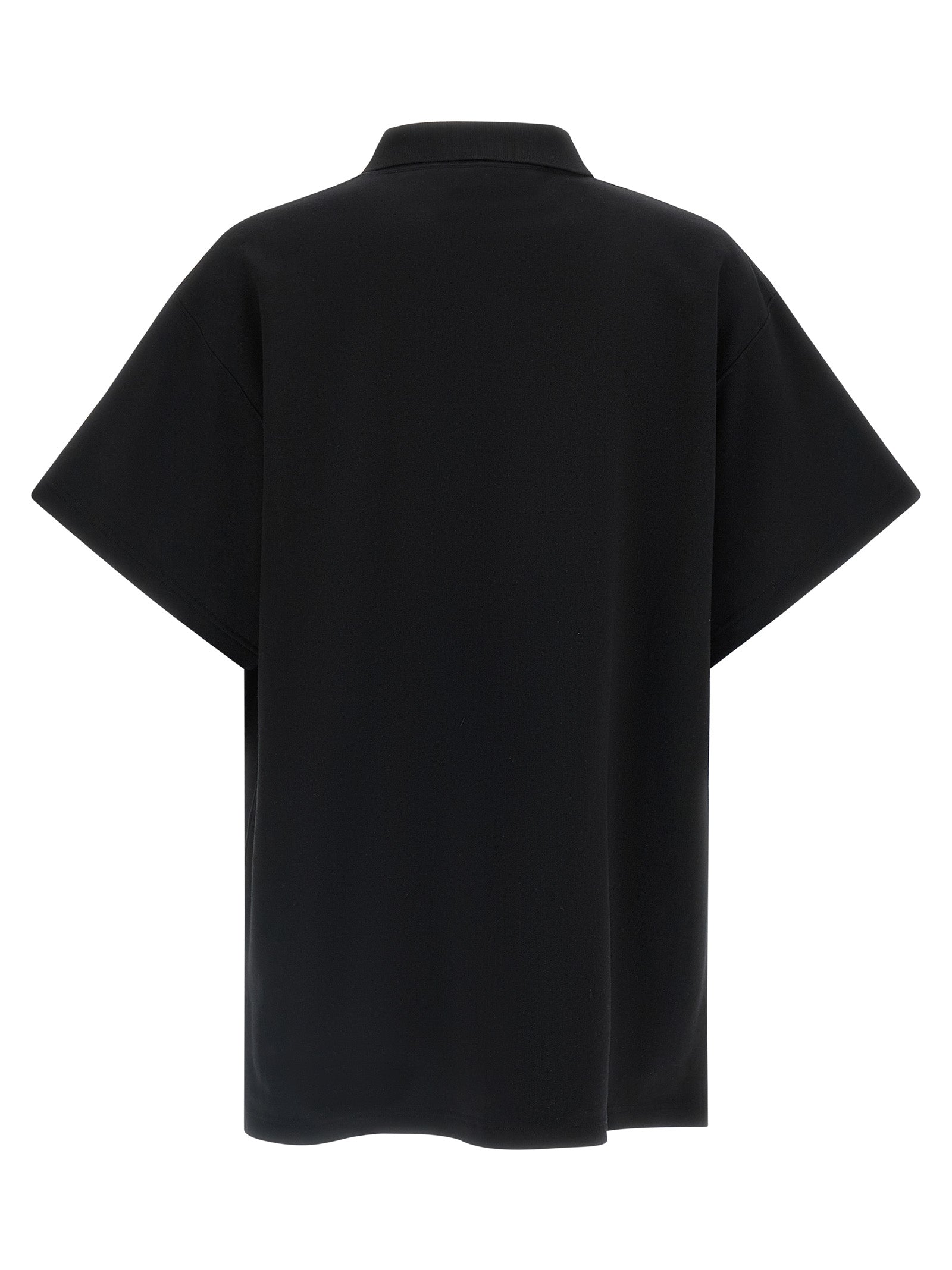 Black Cotton Polo Shirt