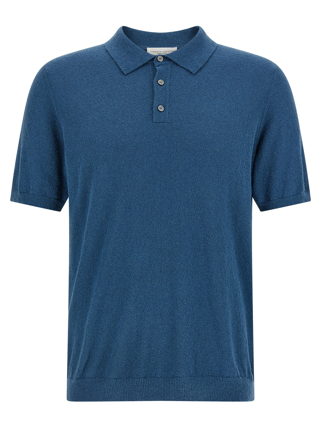 Blue Cotton Polo Shirt