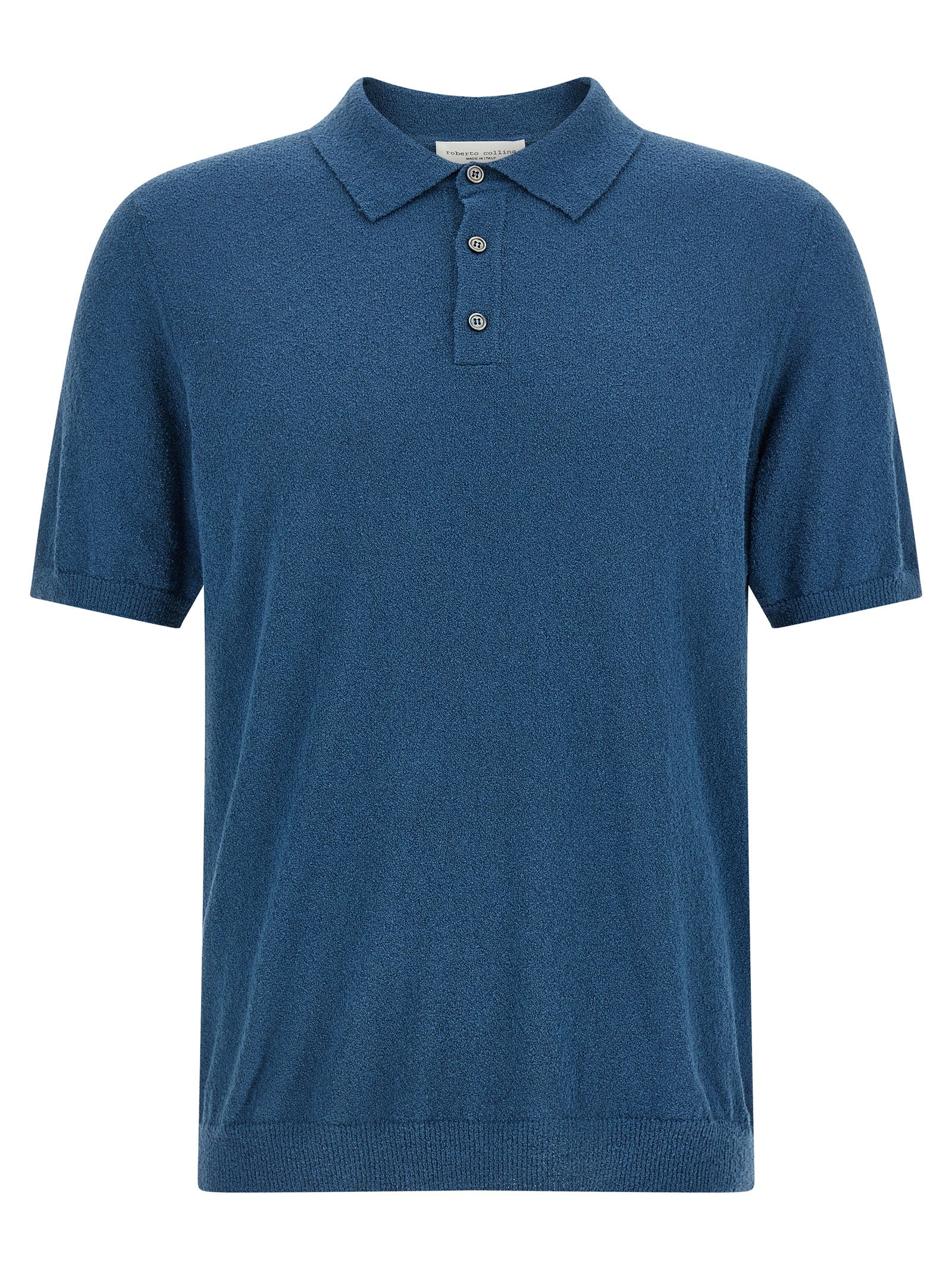 Blue Cotton Polo Shirt