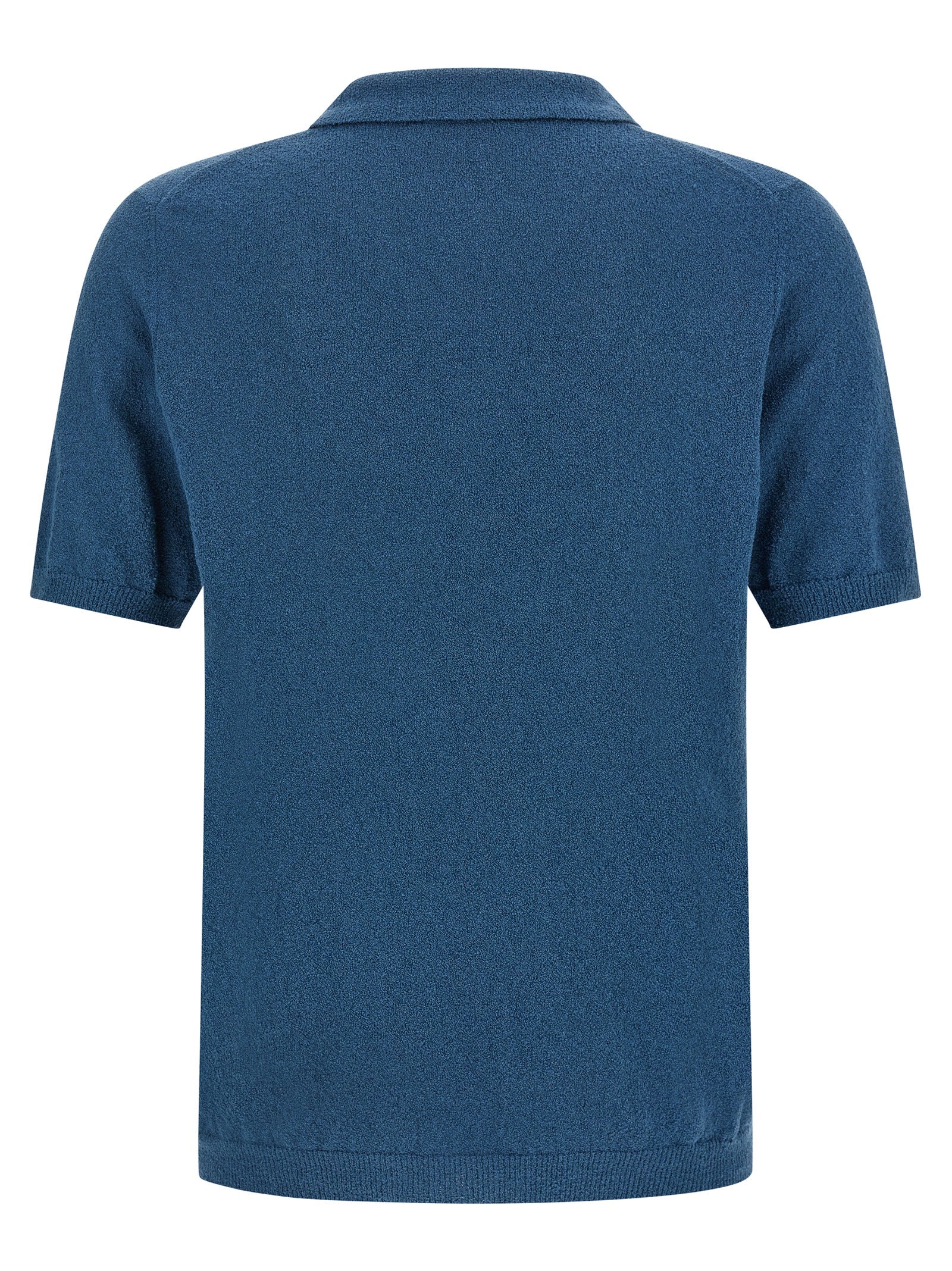 Blue Cotton Polo Shirt
