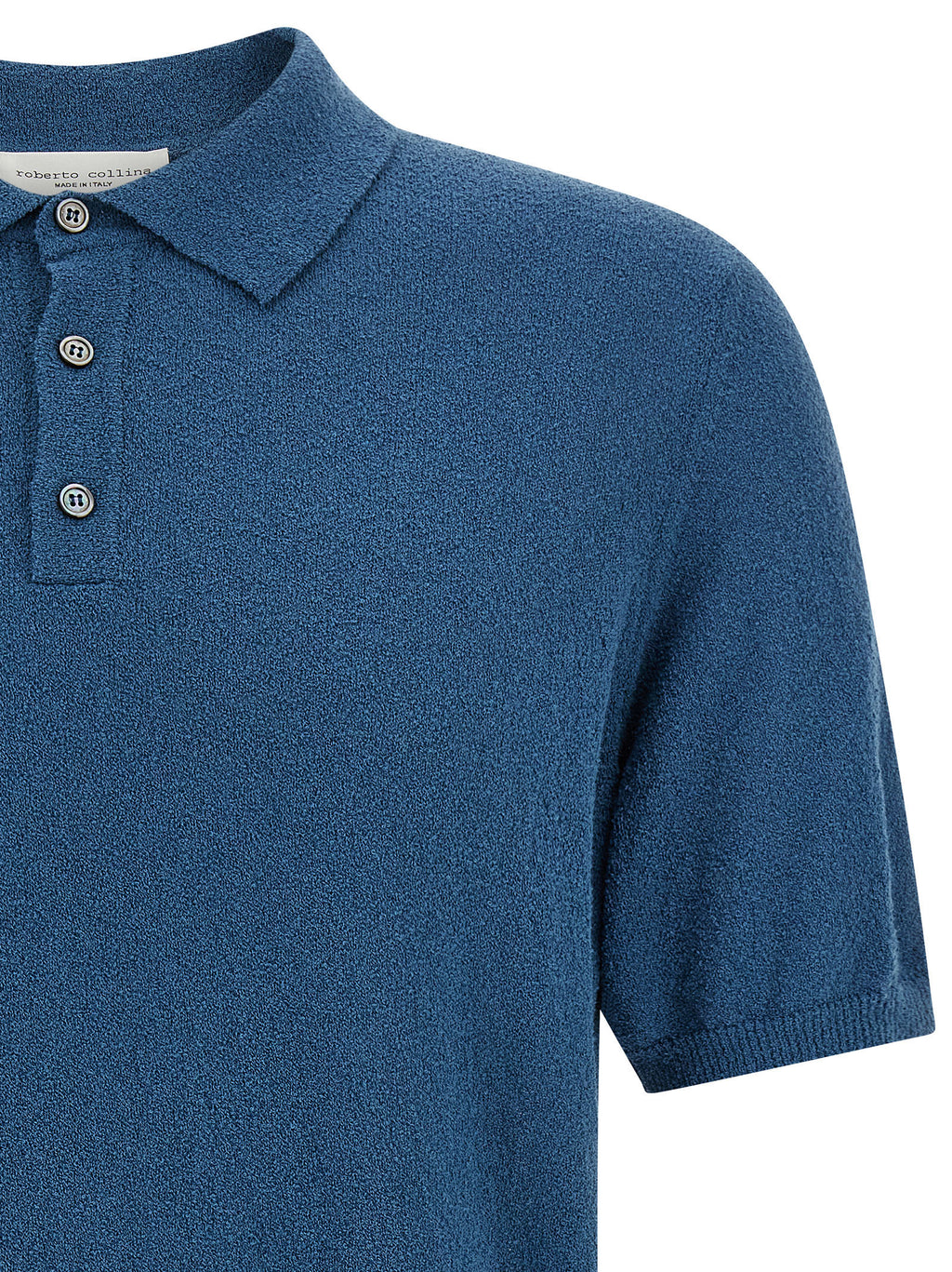 Blue Cotton Polo Shirt