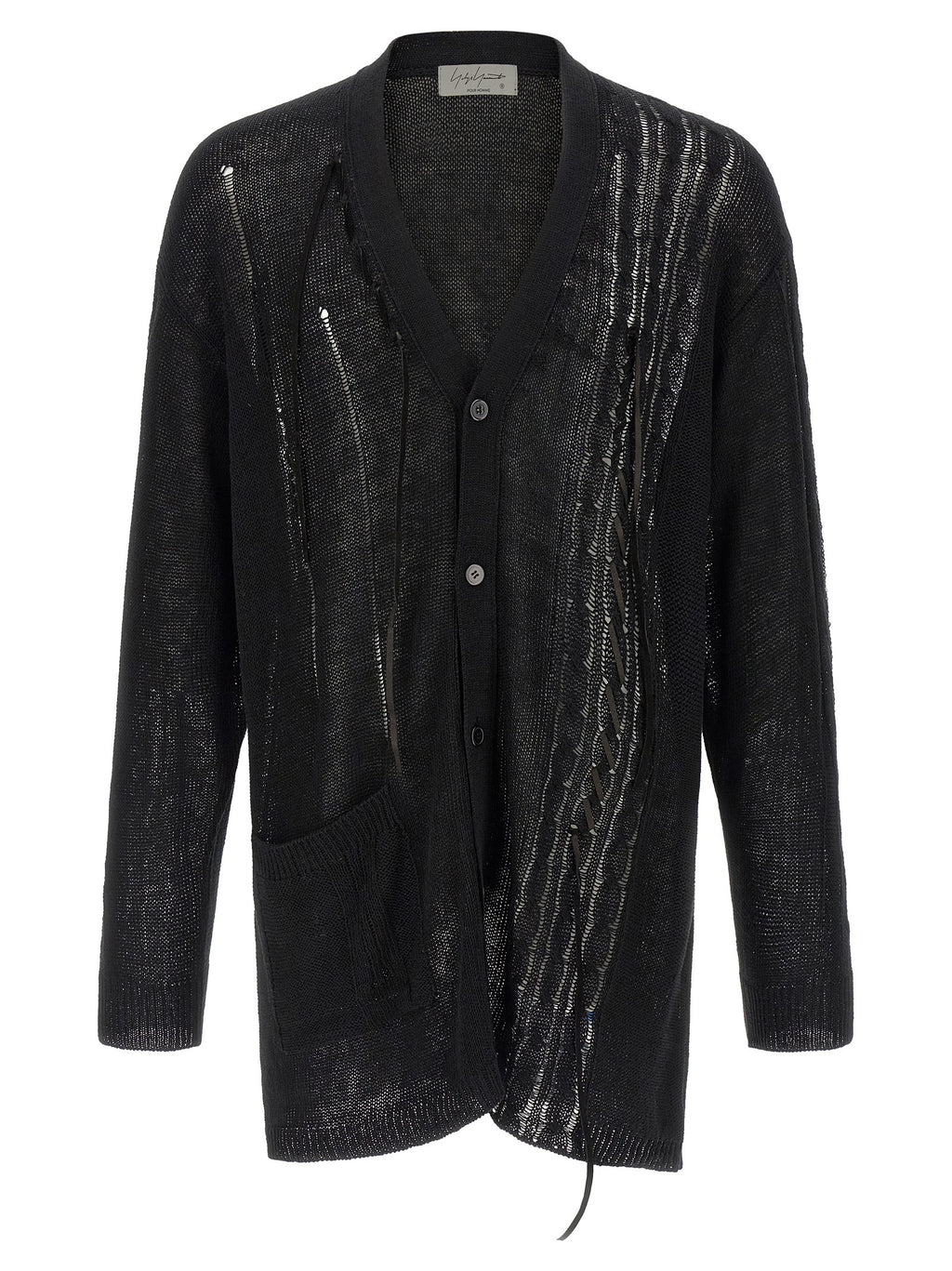 Black Linen Cardigan