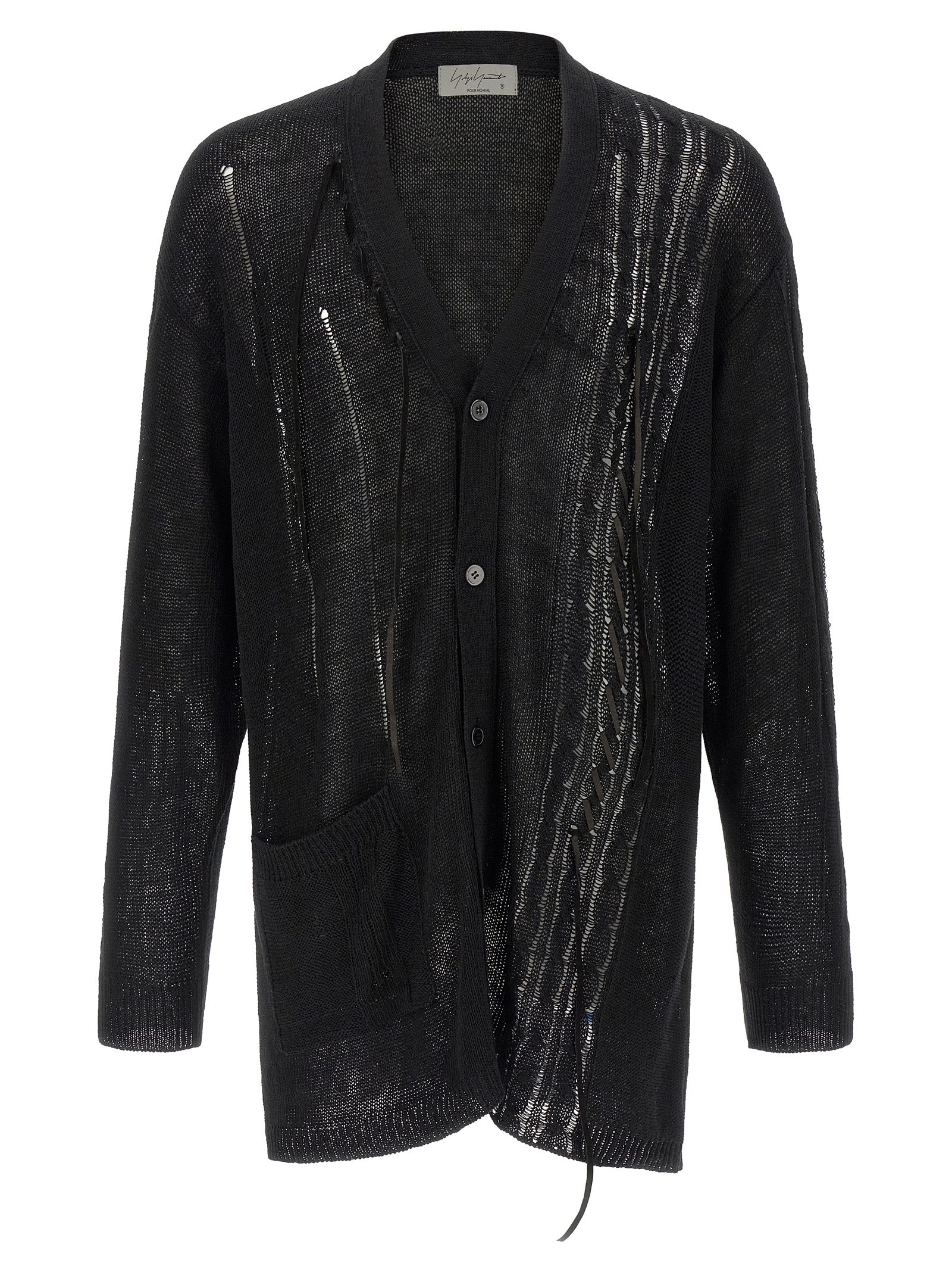 Black Linen Cardigan