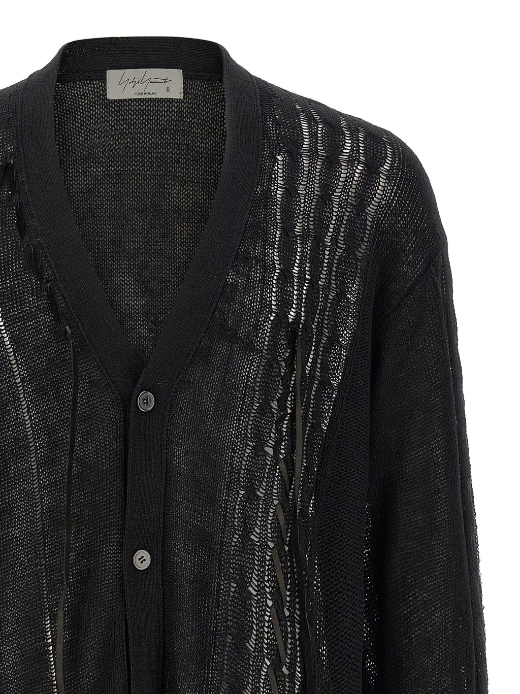 Black Linen Cardigan