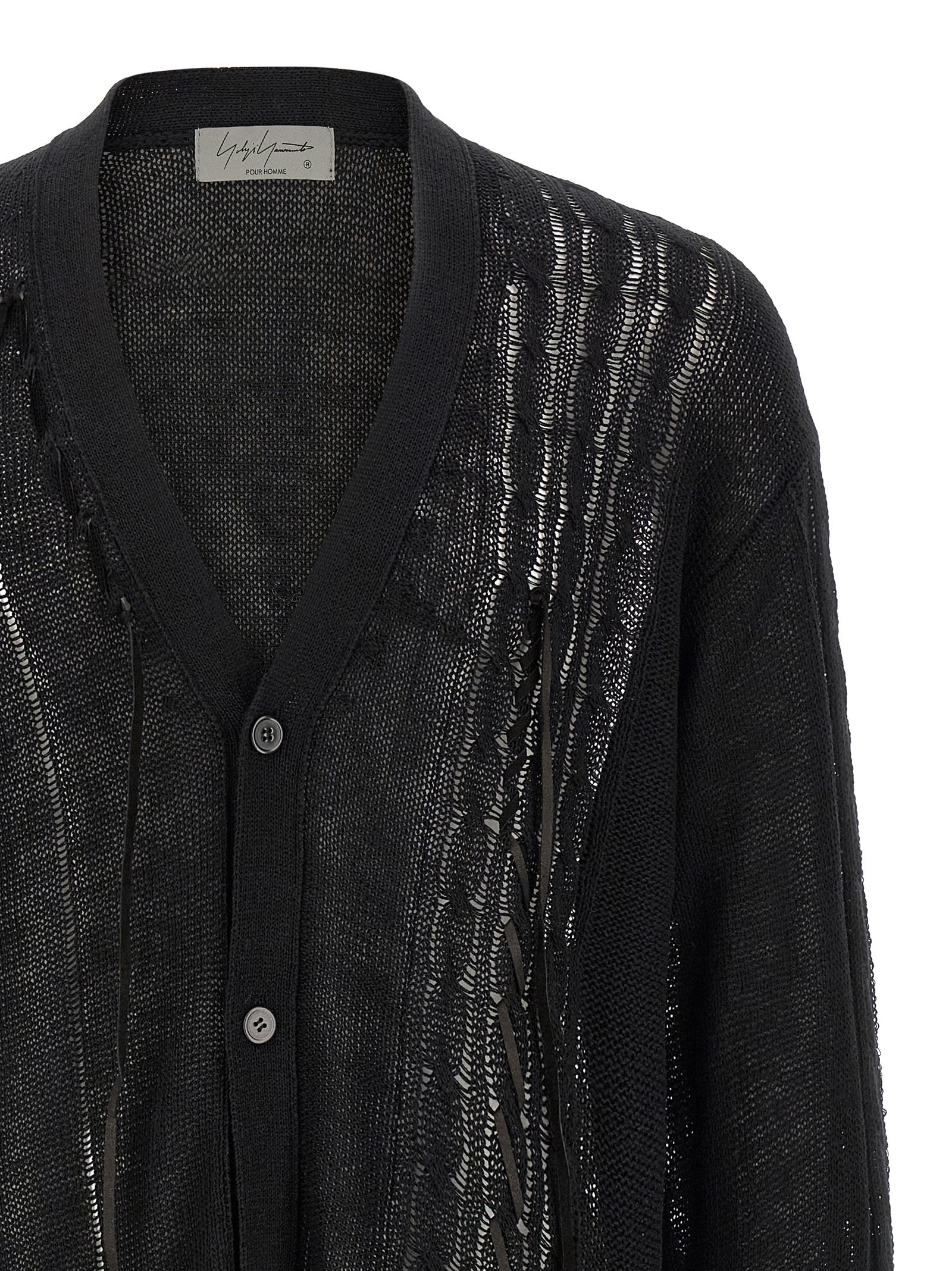 Black Linen Cardigan