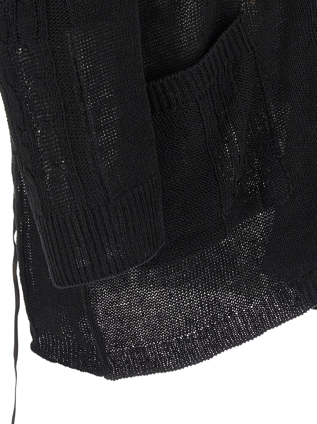 Black Linen Cardigan