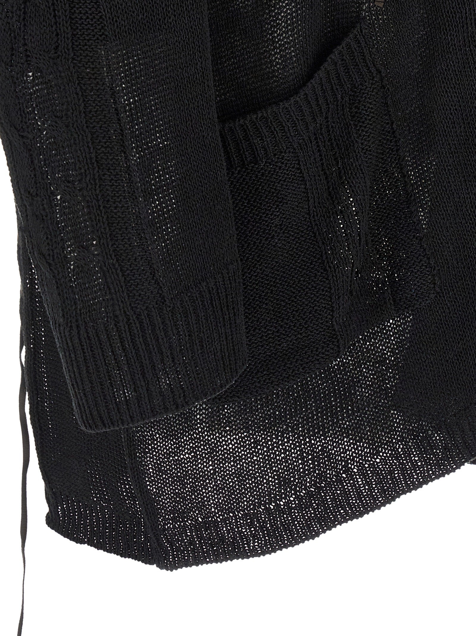 Black Linen Cardigan