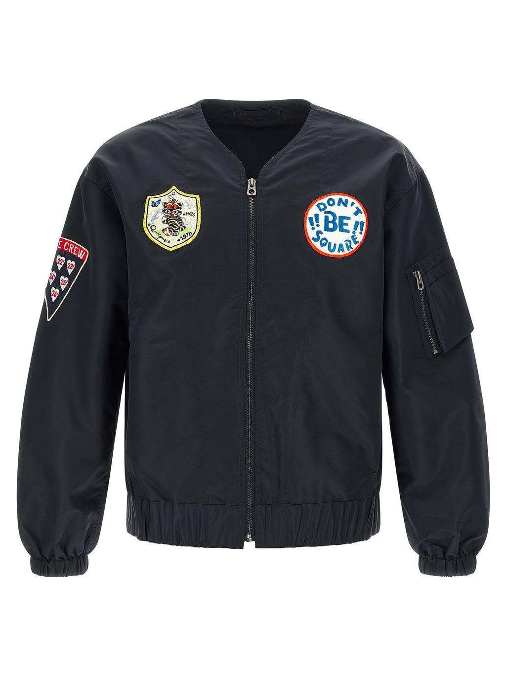 Blue Nylon Bomber