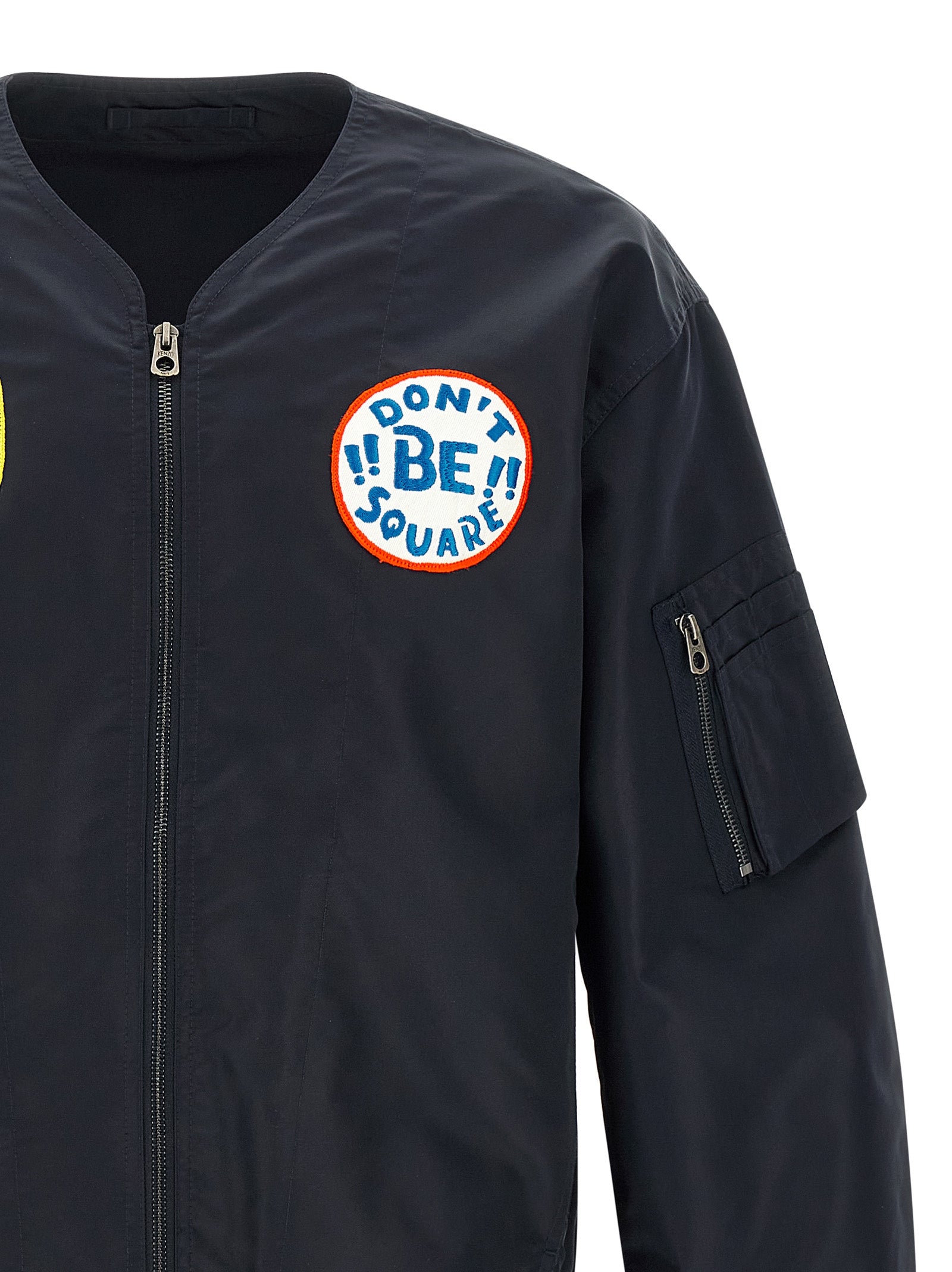 Blue Nylon Bomber