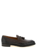 Brown Calfskin Slip-On Loafers