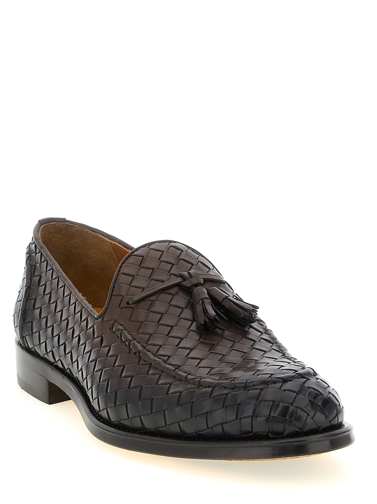 Brown Calfskin Slip-On Loafers