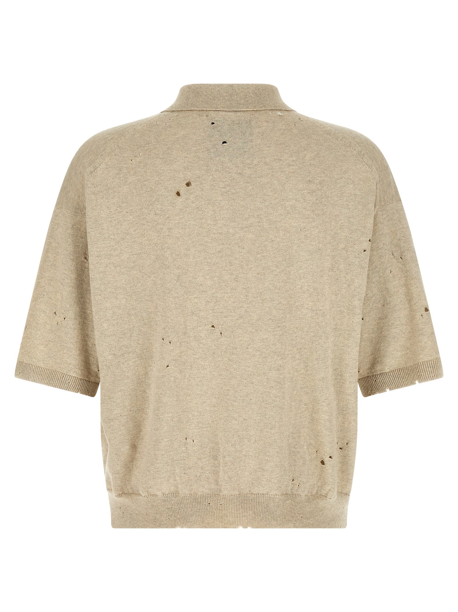 Beige Cotton Polo Shirt