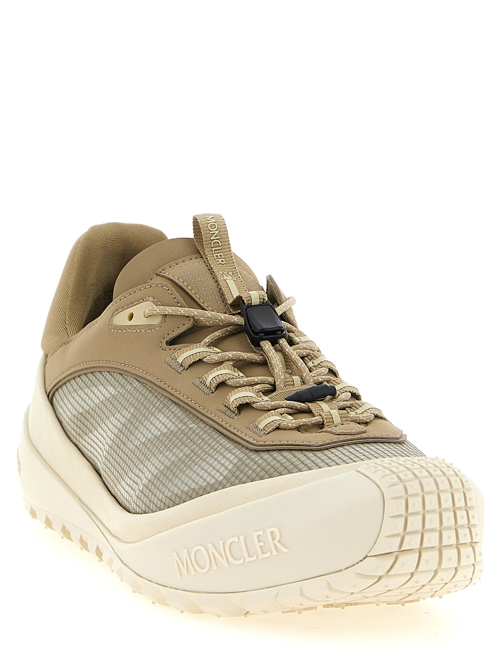 Beige Polyester Athletic Sneakers
