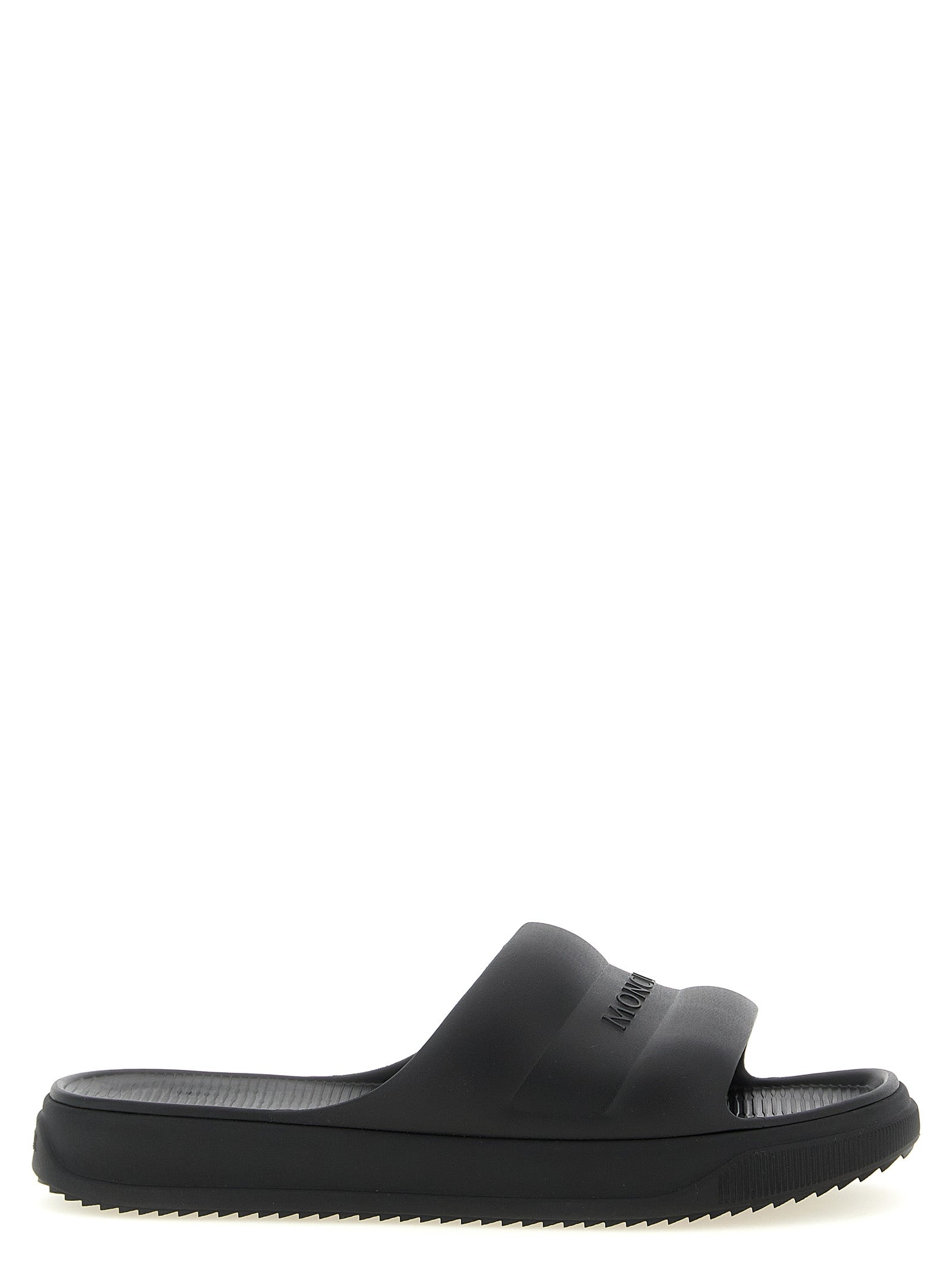 Black Elastane Slides