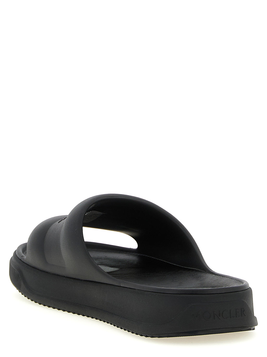Black Elastane Slides