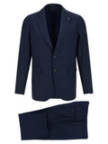 Blue Virgin Wool Two-Piece Suit