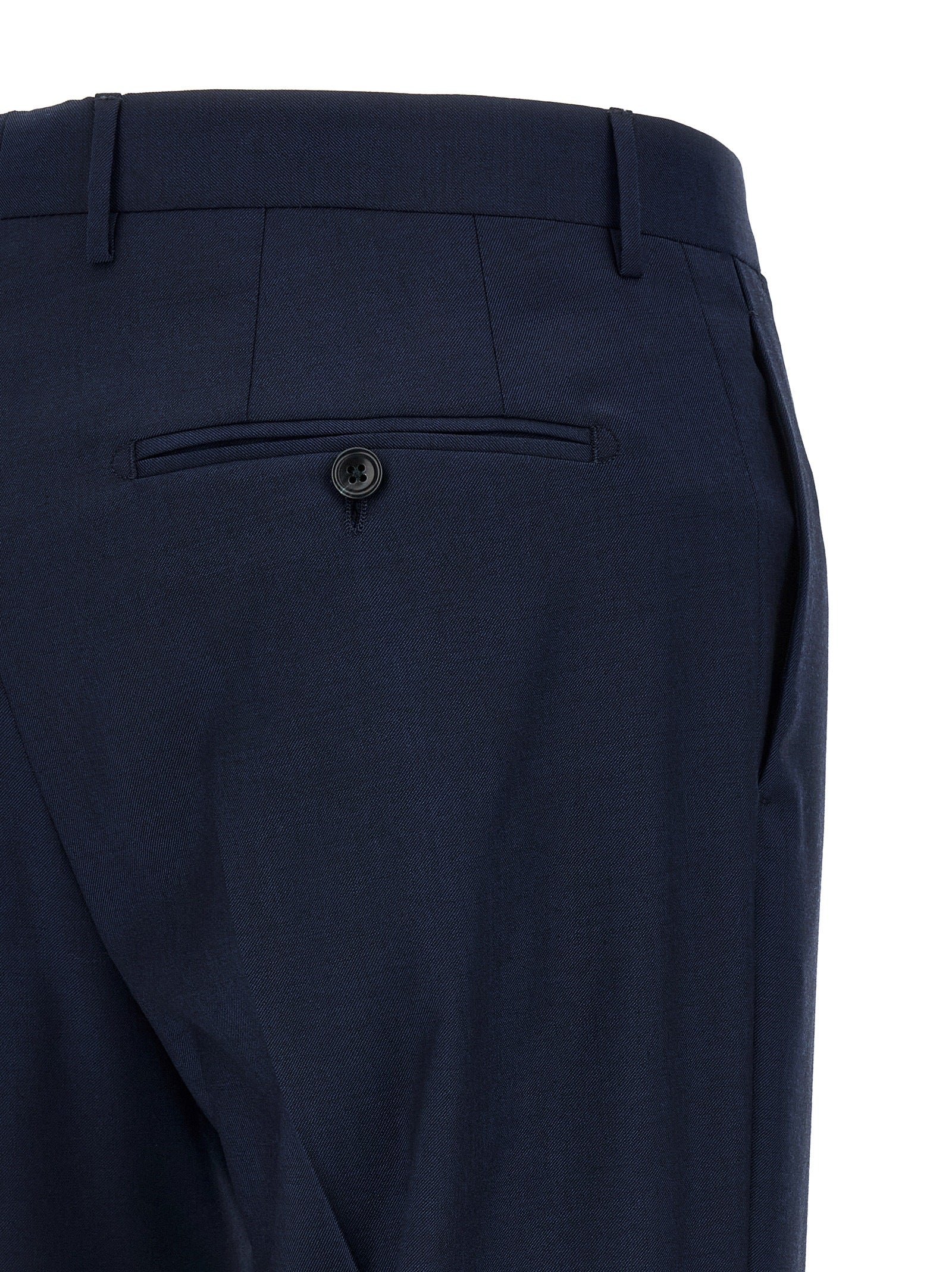 Blue Virgin Wool Two-Piece Suit