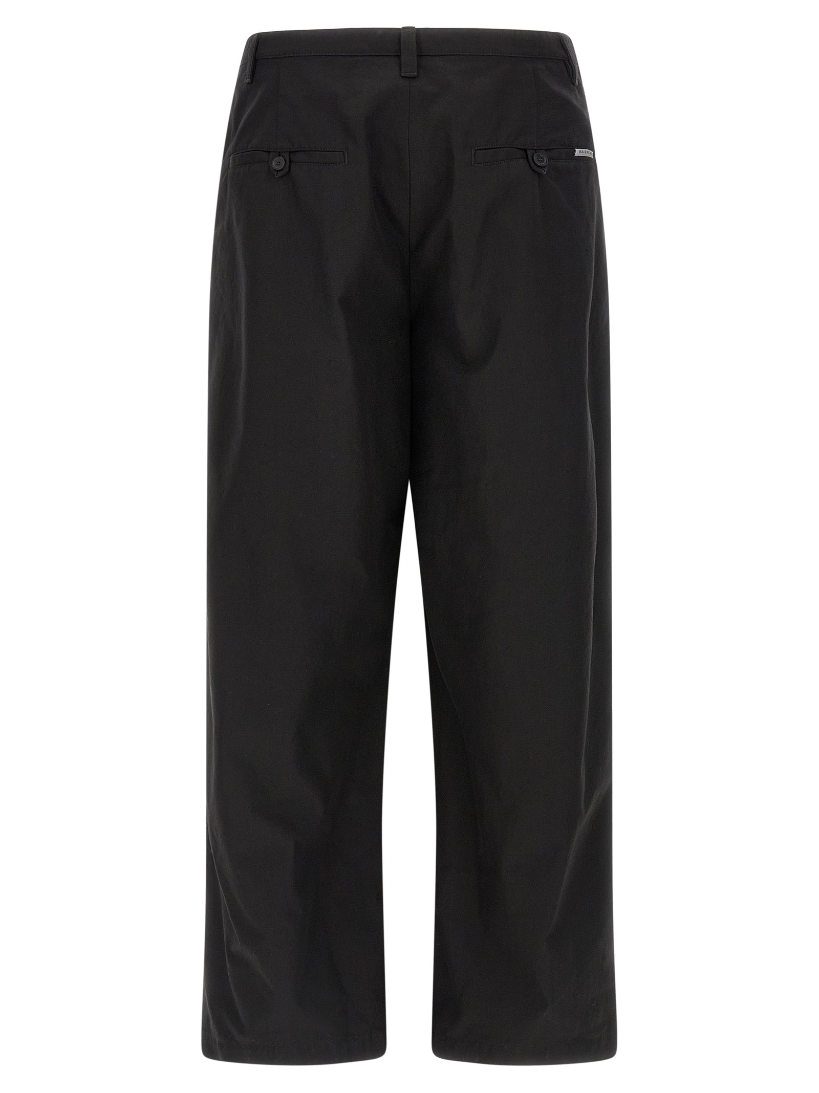 Black Cotton Chino Pants