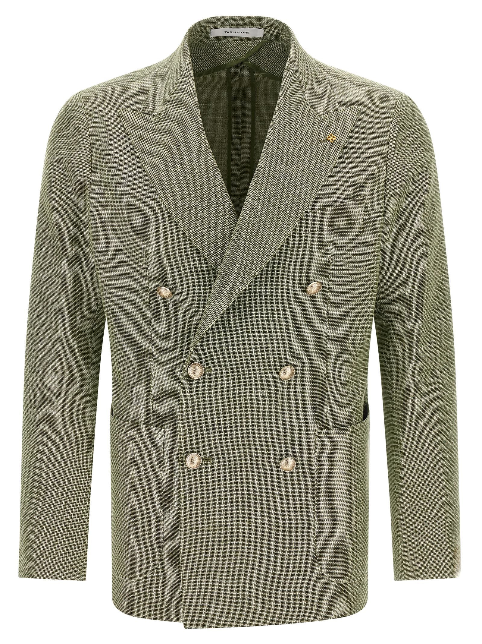 Bicolor Linen Blazer