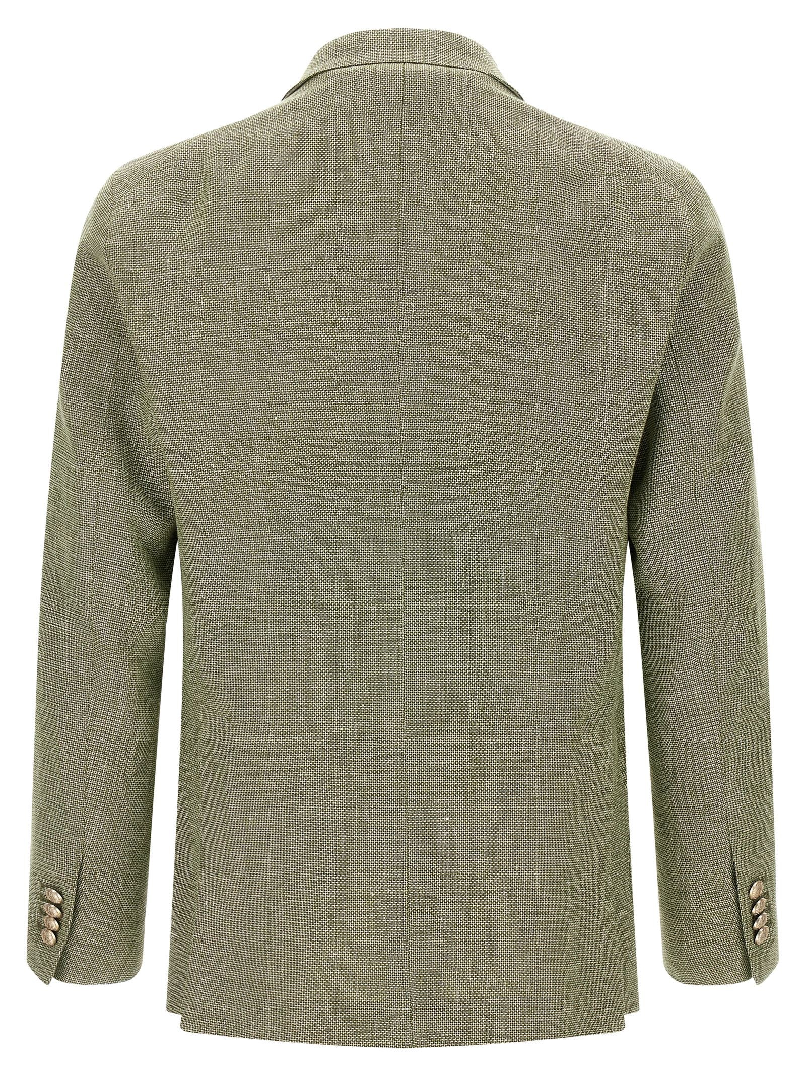 Bicolor Linen Blazer