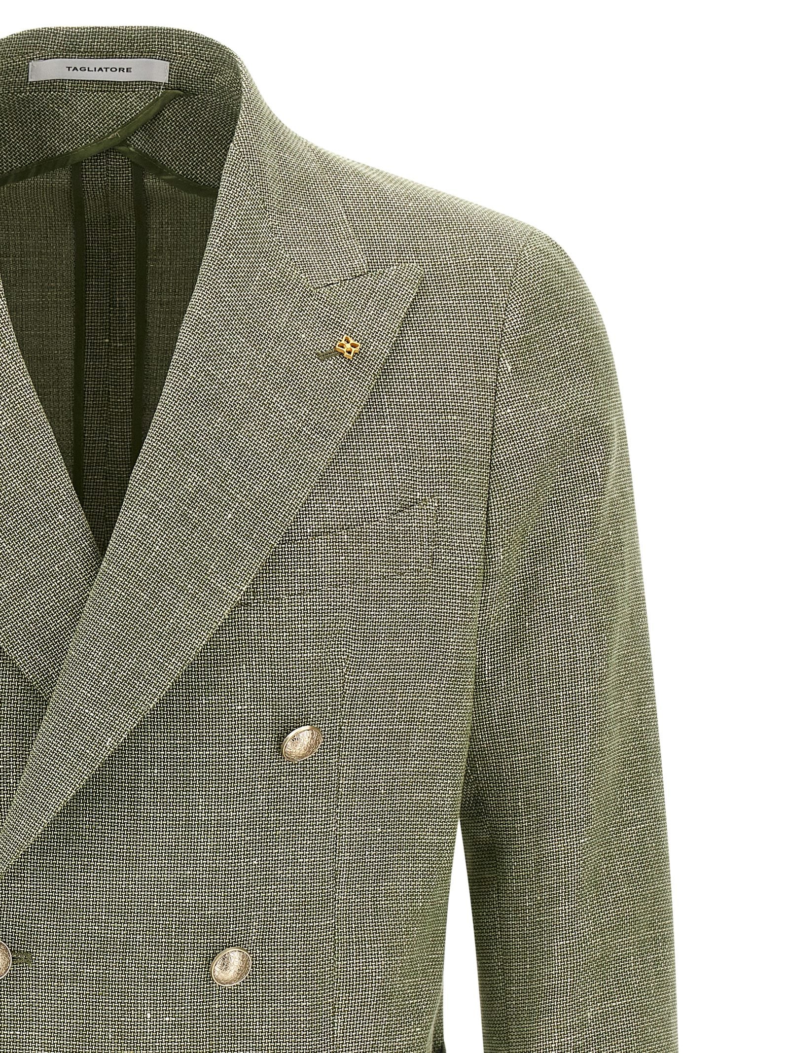 Bicolor Linen Blazer