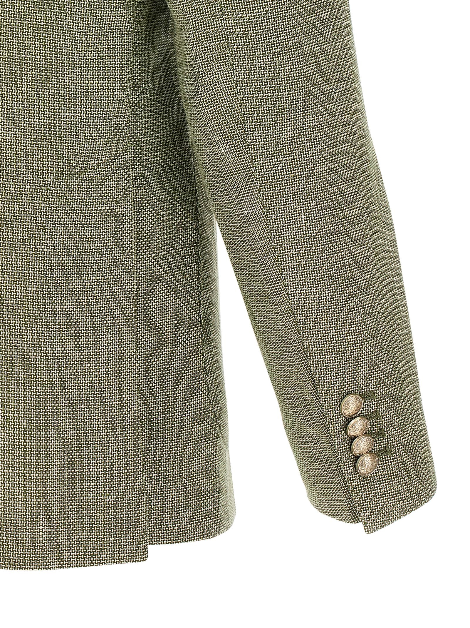 Bicolor Linen Blazer