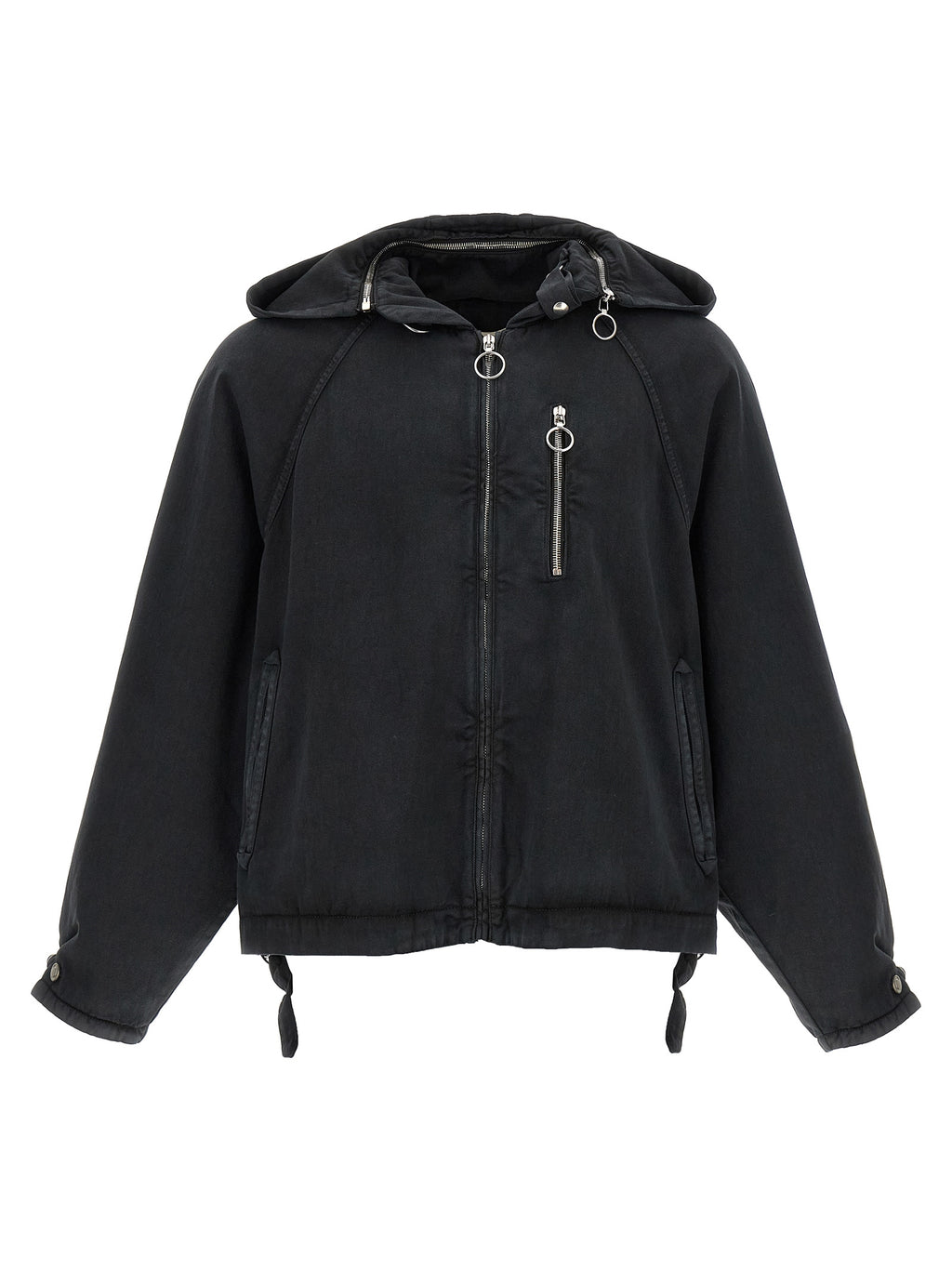 Black Cotton Shell Jacket