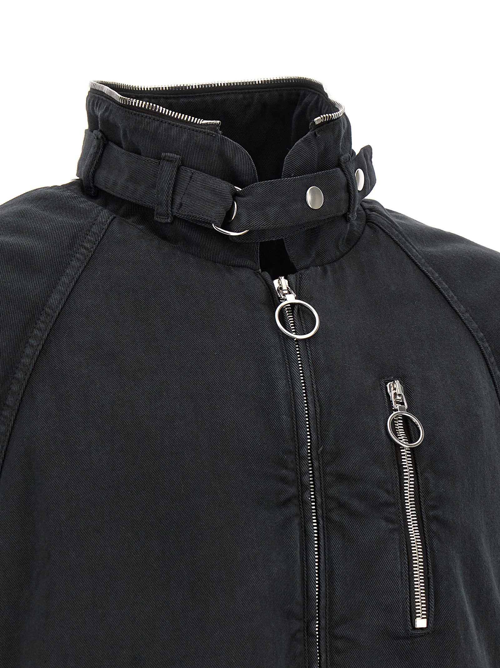 Black Cotton Shell Jacket