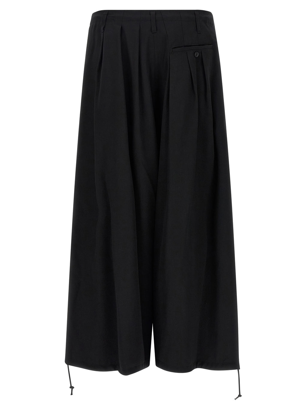 Black Triacetate Casual Pants