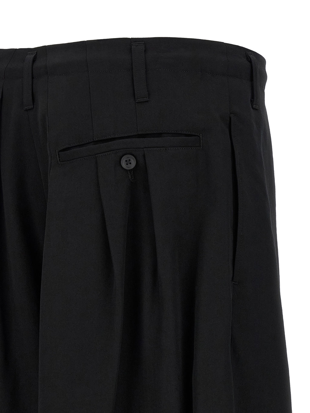 Black Triacetate Casual Pants