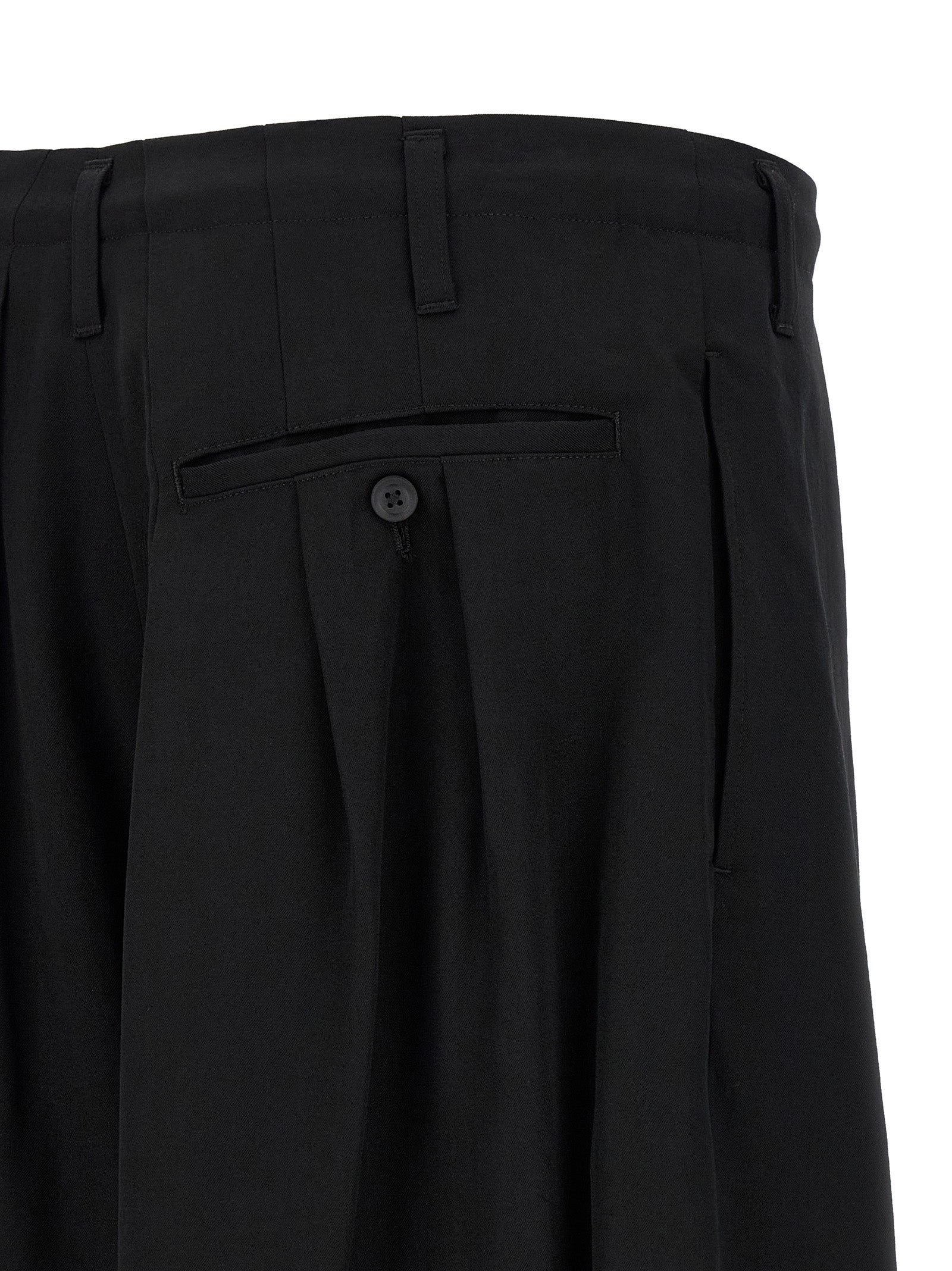 Black Triacetate Casual Pants