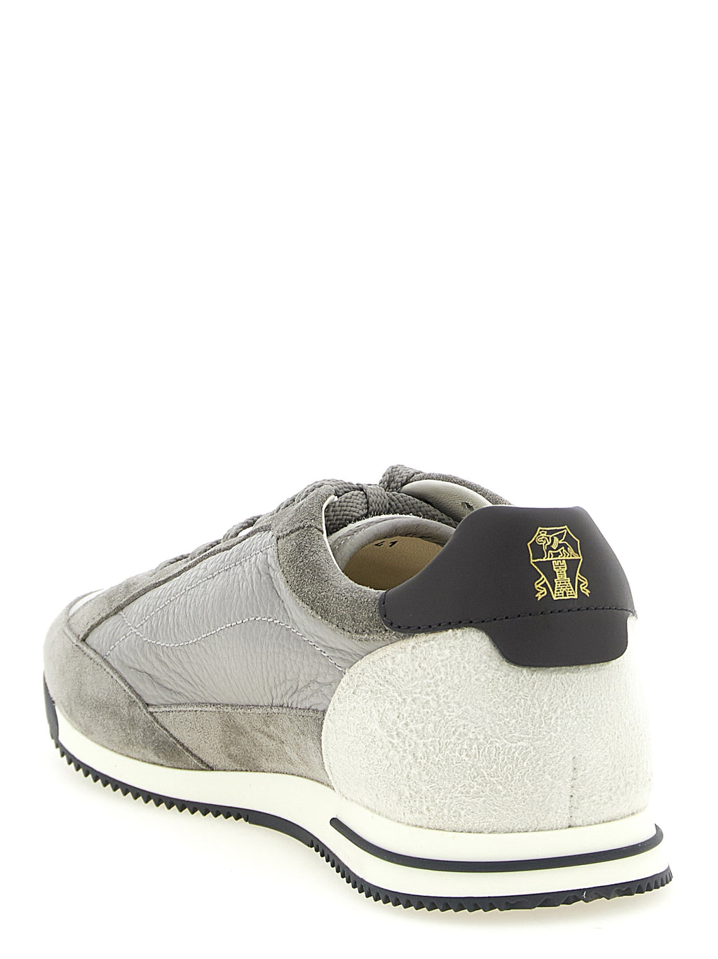 Gray Nubuc Leather Sneakers