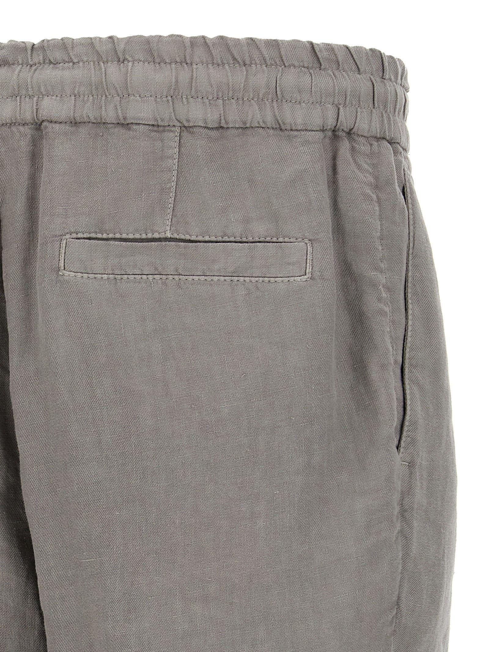 Gray Linen Bermuda Shorts