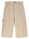 Beige Cotton Bermuda Shorts