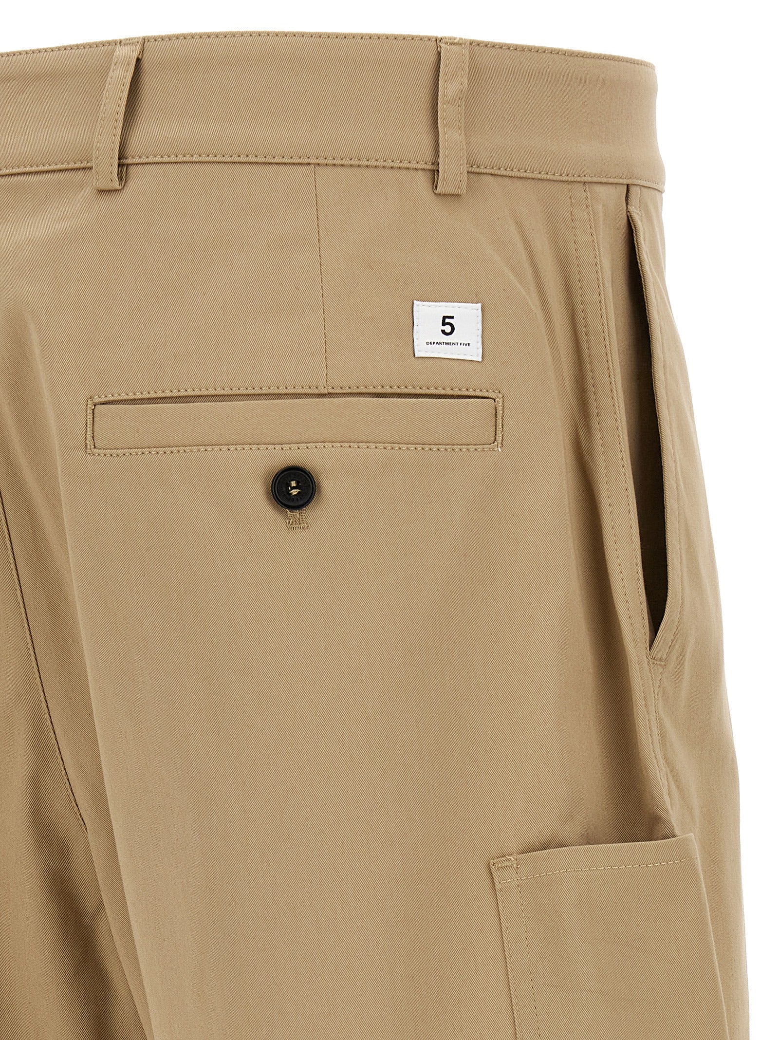 Beige Cotton Bermuda Shorts